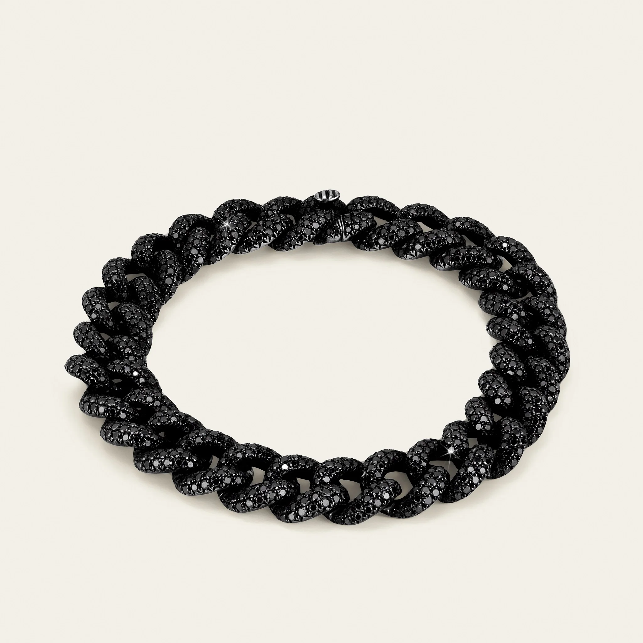 Jacob & Co. キューバン・リンク ブラックダイヤモンド ブレスレット 18Kブラックゴールド