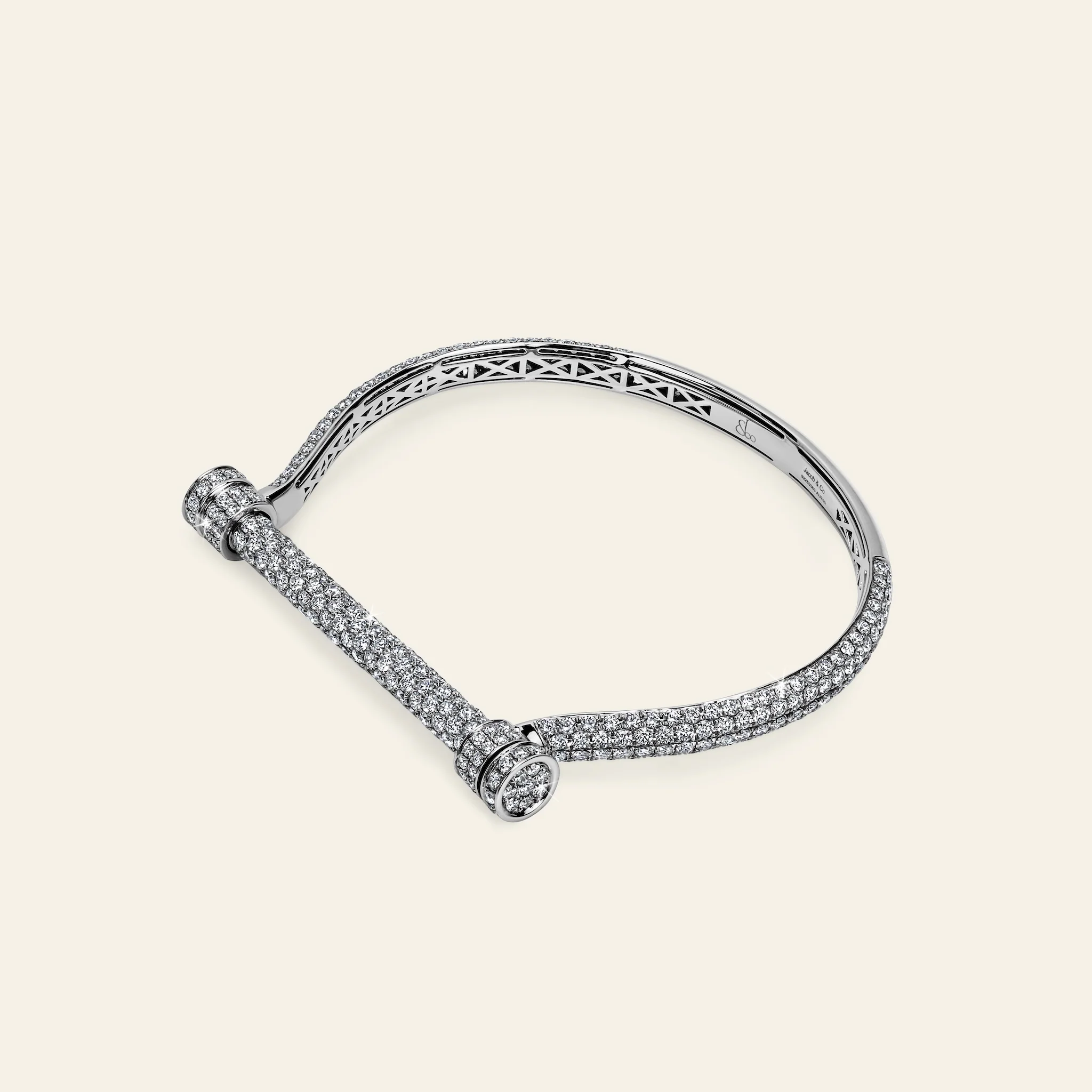 エストリボ フルダイヤモンド 7.60ct ホワイトゴールド 側面詳細