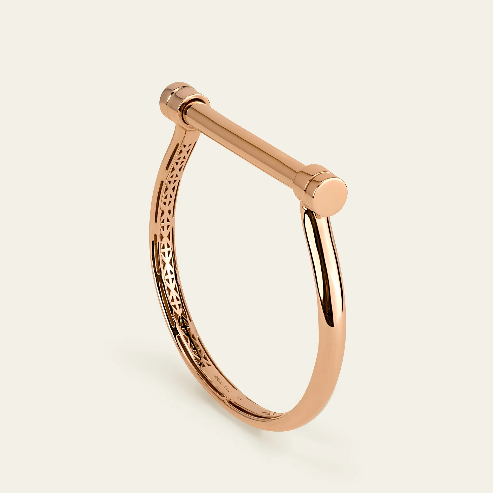 Jacob & Co. エストリボ バングル 18Kローズゴールド 正面