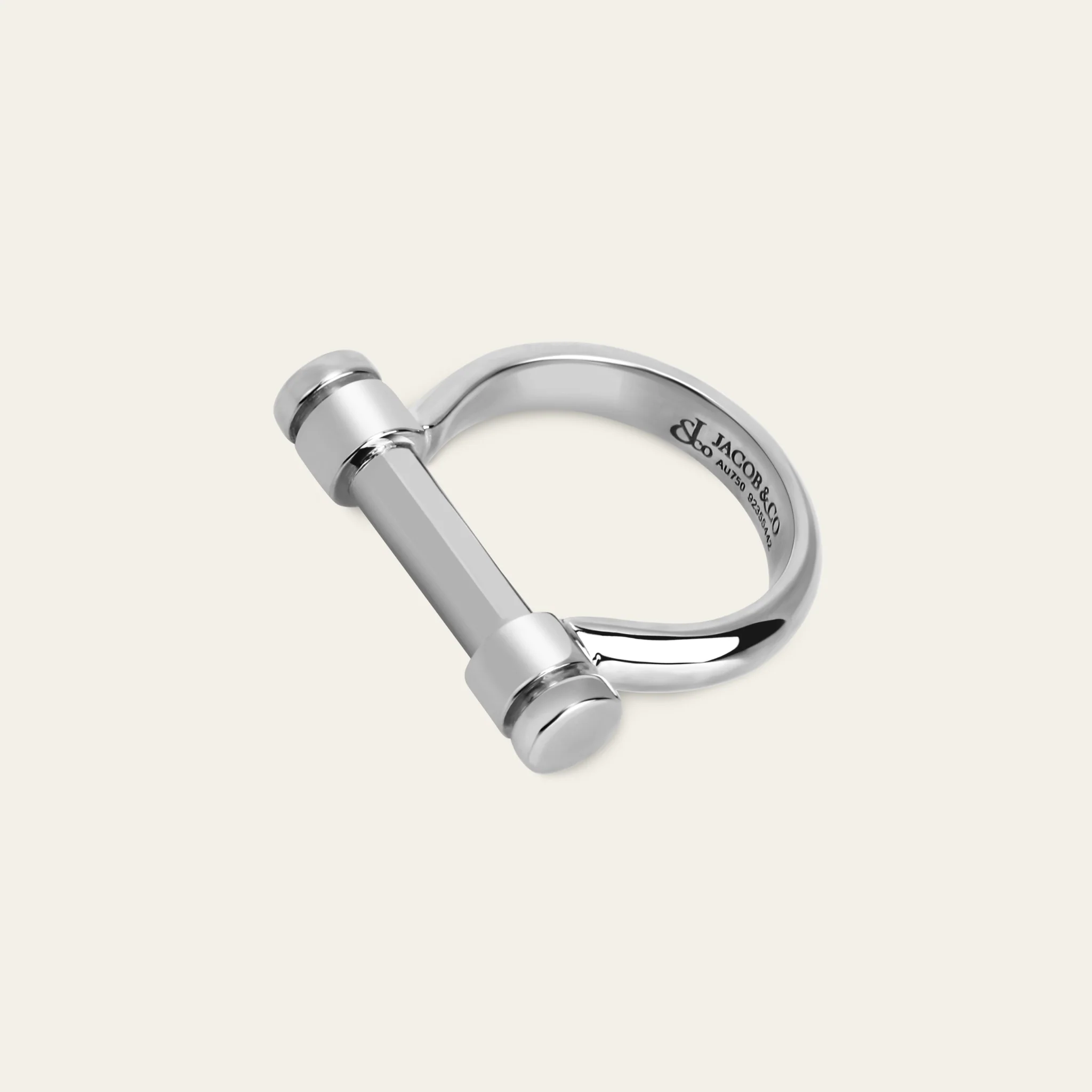 エストリボ 18KWG ゴールドリング 側面詳細