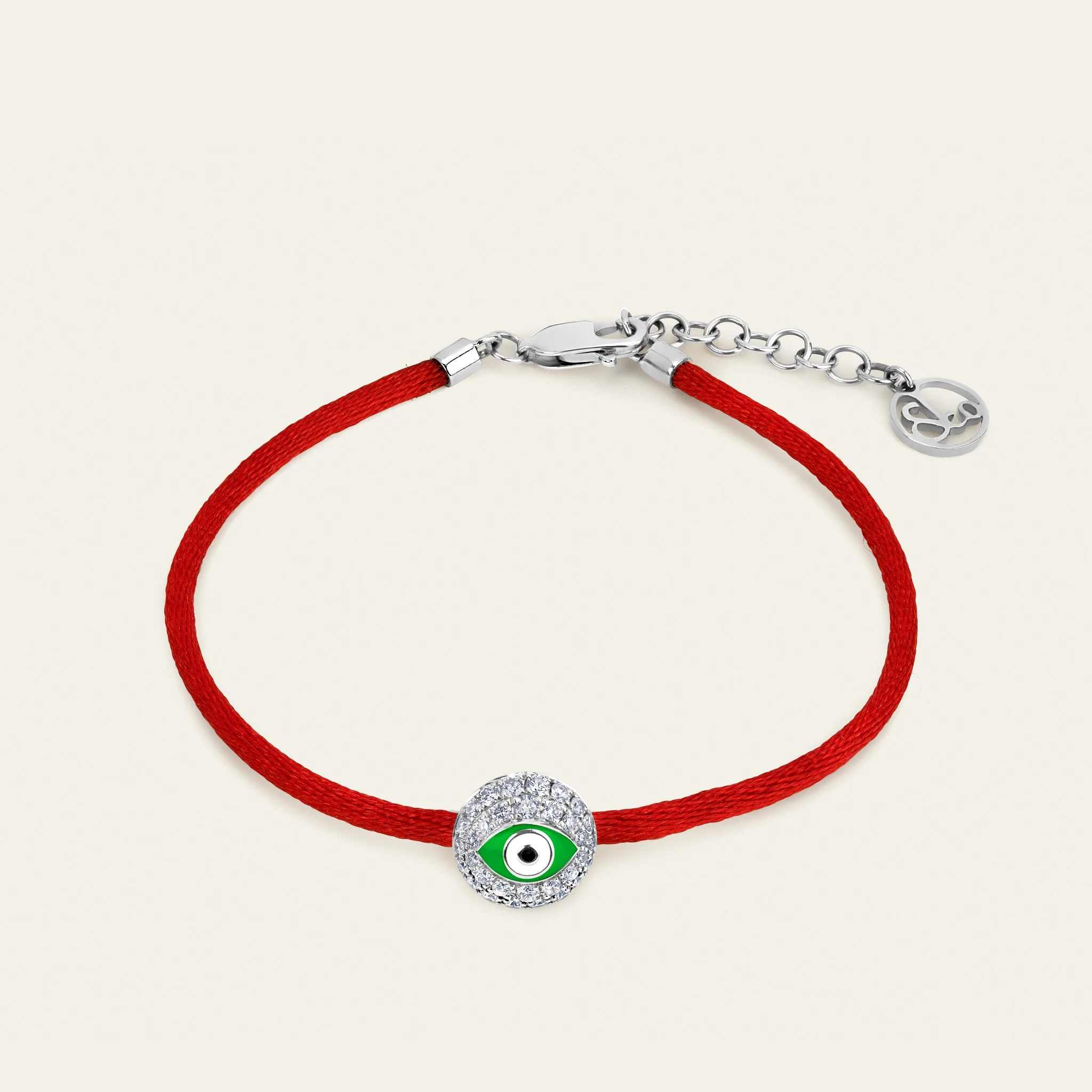 Jacob & Co. エビル・アイ グリーンアイ ダイヤモンド ブレスレット 18Kホワイトゴールド
