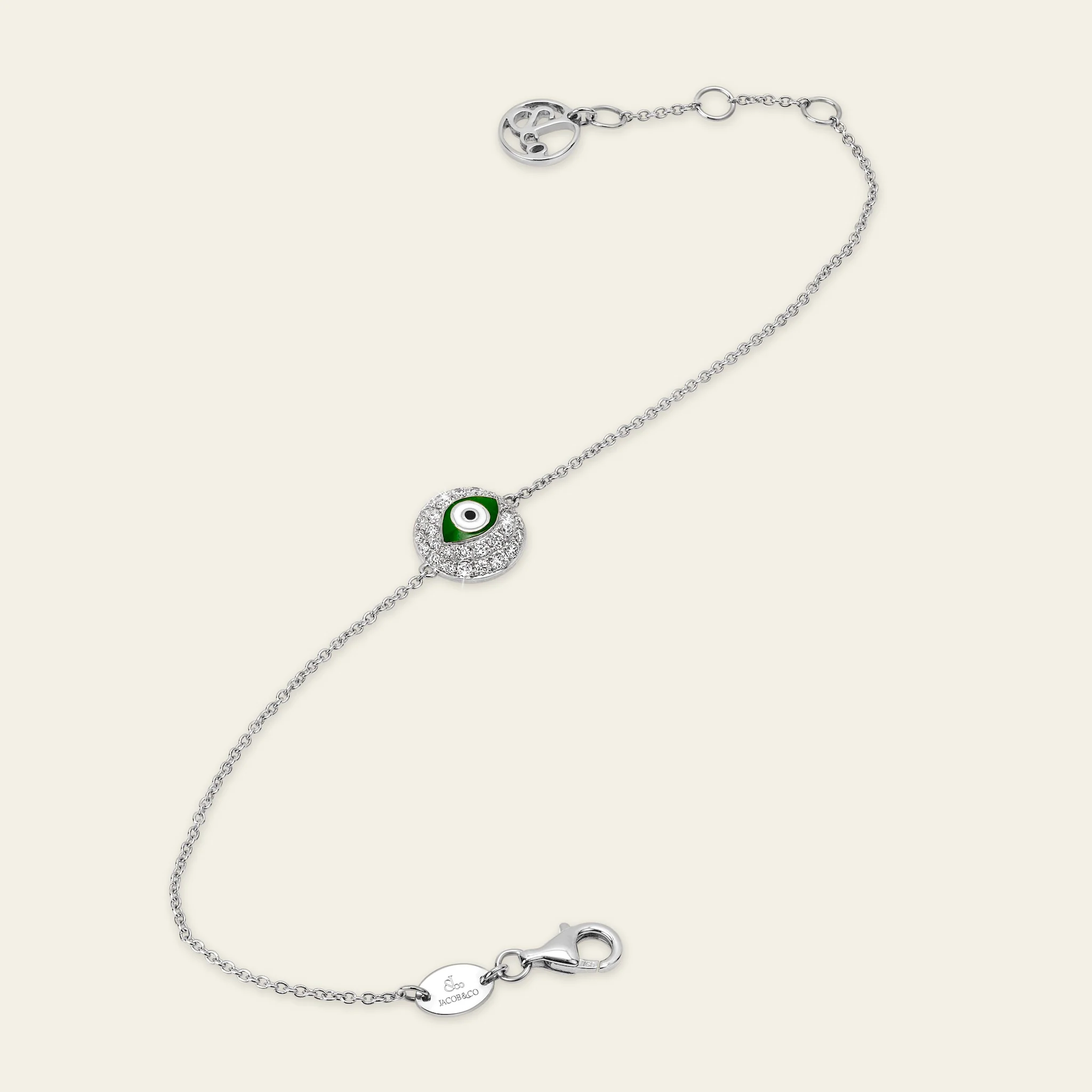 ジェイコブ エビル・アイ コレクション 18KWG ブレスレット 着用画像