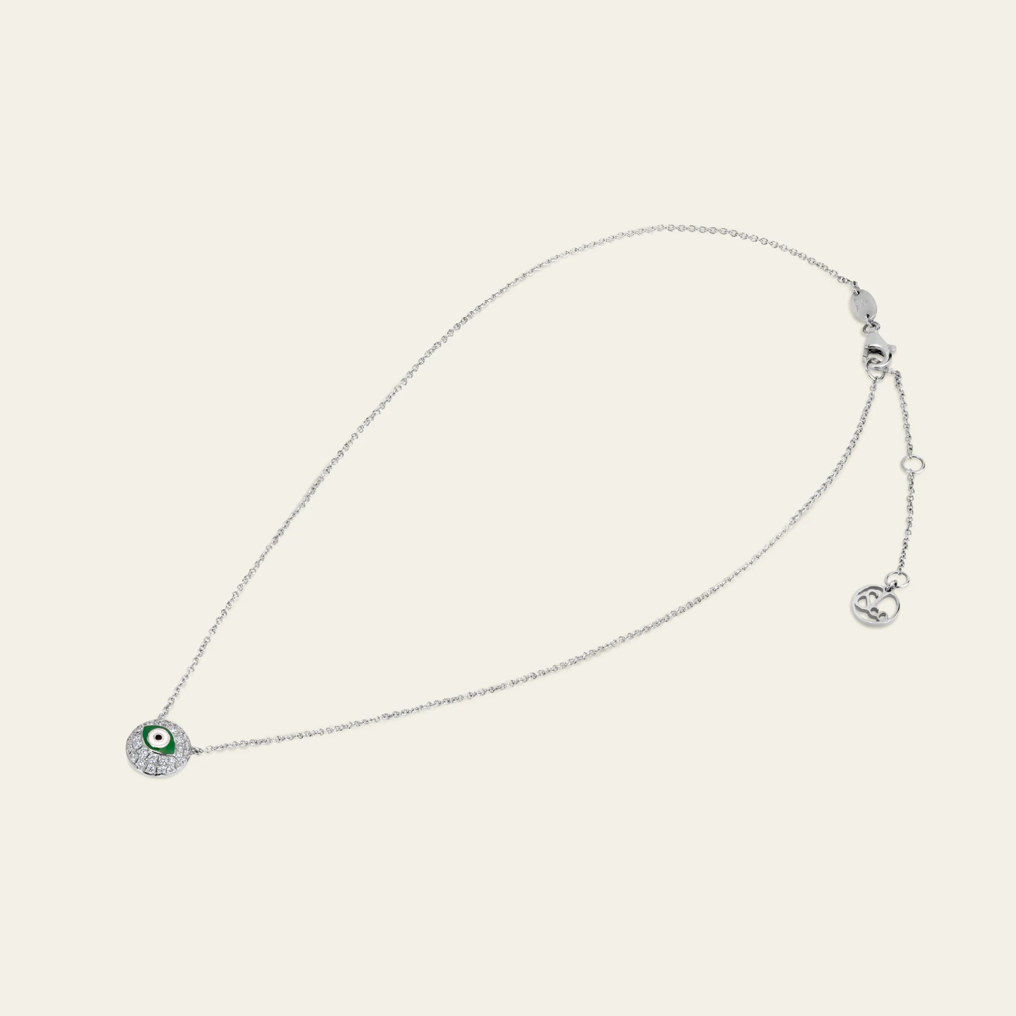 ジェイコブ エビル・アイ コレクション 18KWG ネックレス 着用画像