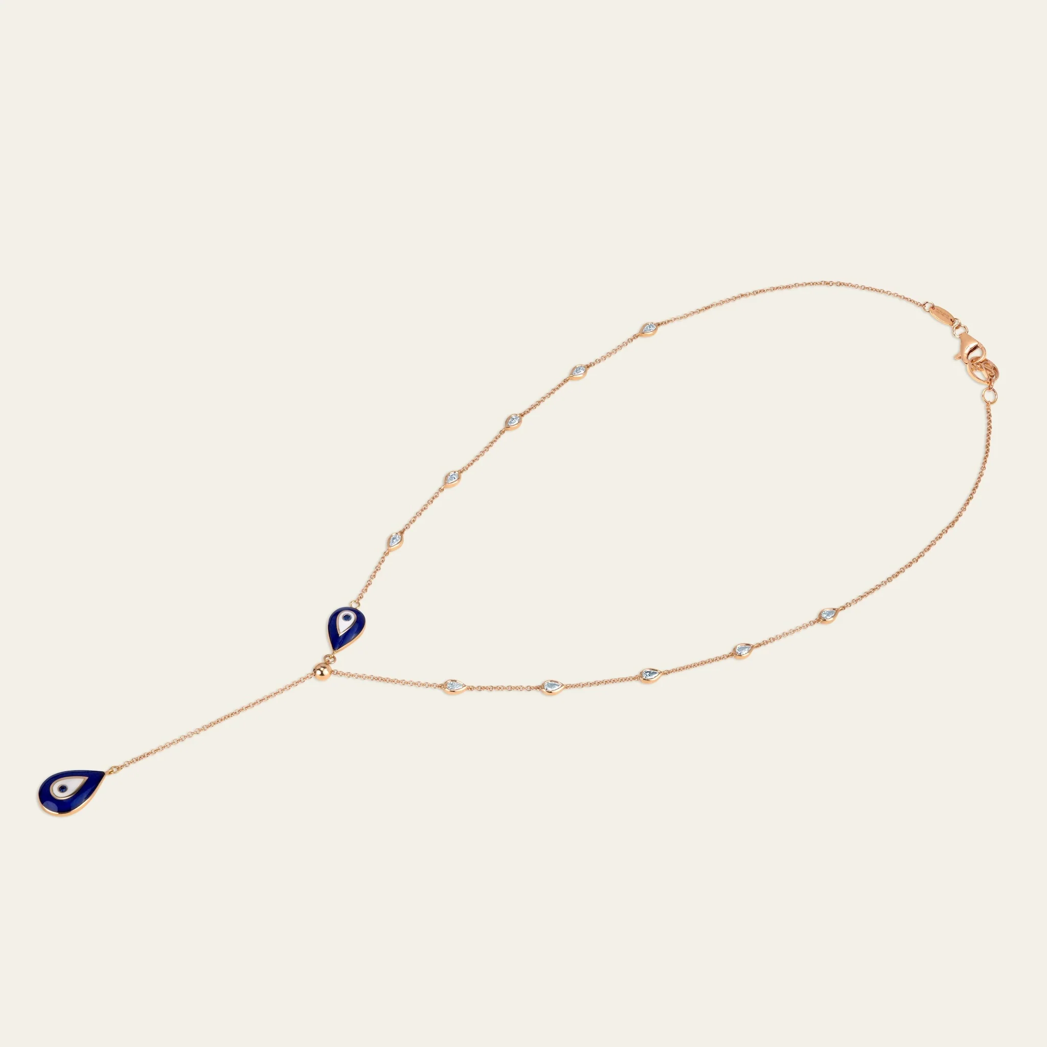 ジェイコブ エビル・アイ コレクション 18KRG ネックレス 着用画像