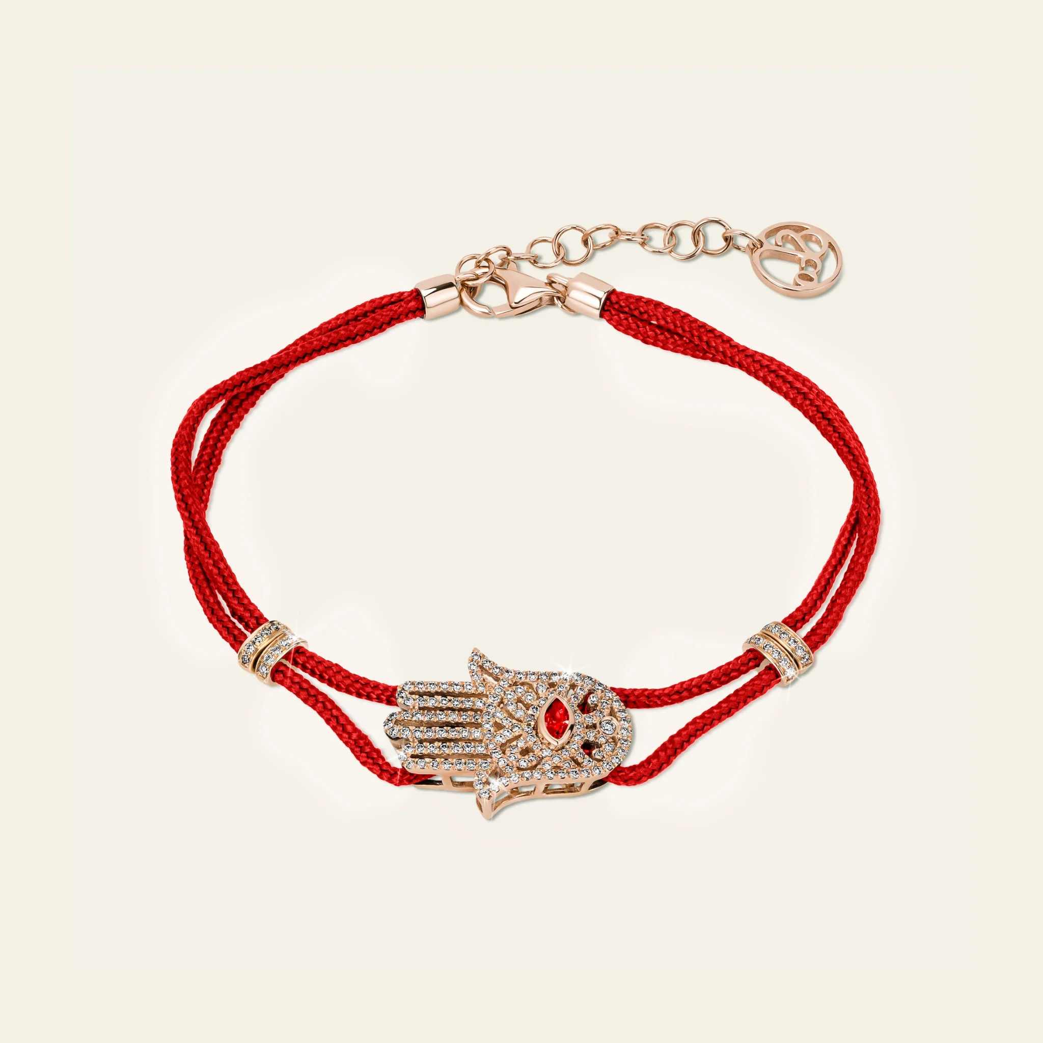 Jacob & Co. エビル・アイ ハムサ ダイヤモンド＆ルビー ブレスレット 18Kローズゴールド