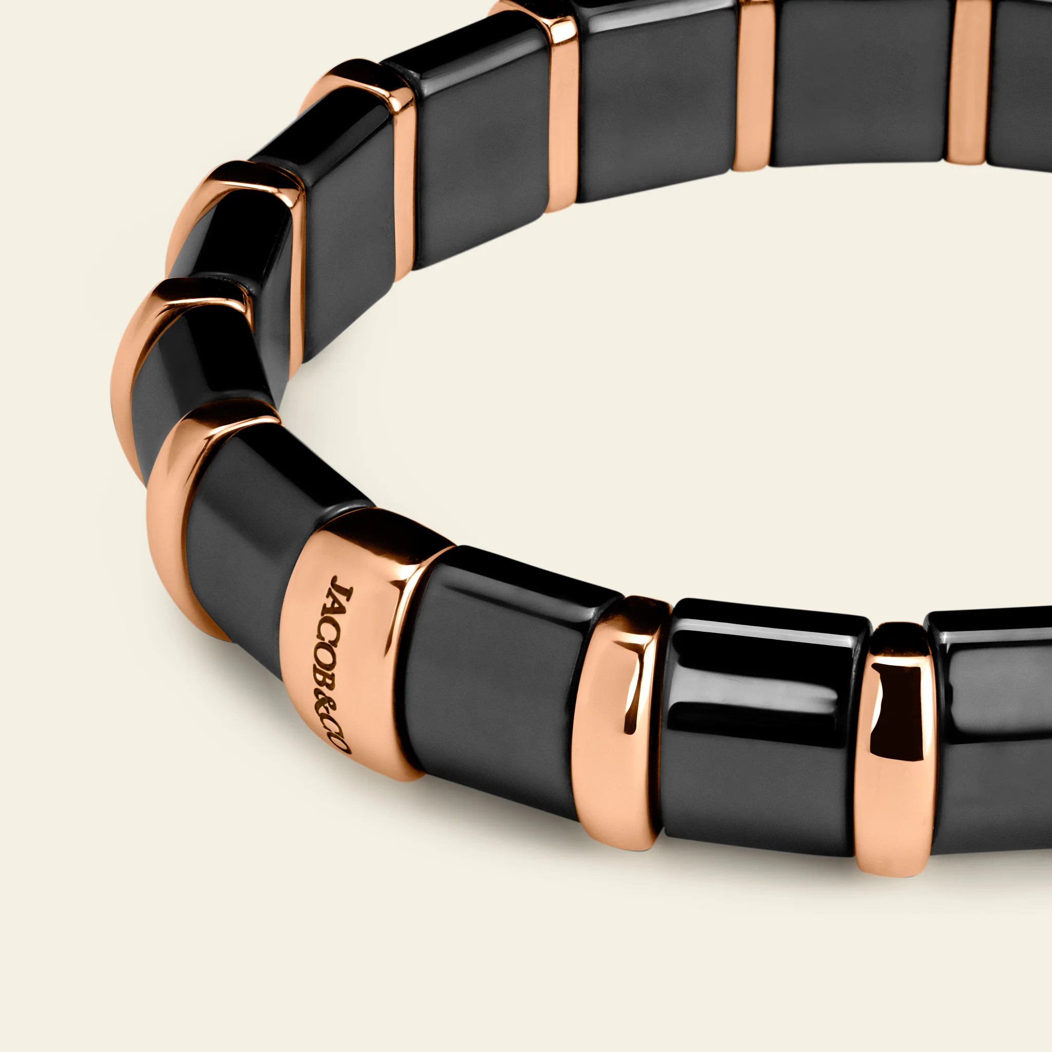 ジェイコブ ヘマタイト コレクション ローズゴールド ブレスレット
