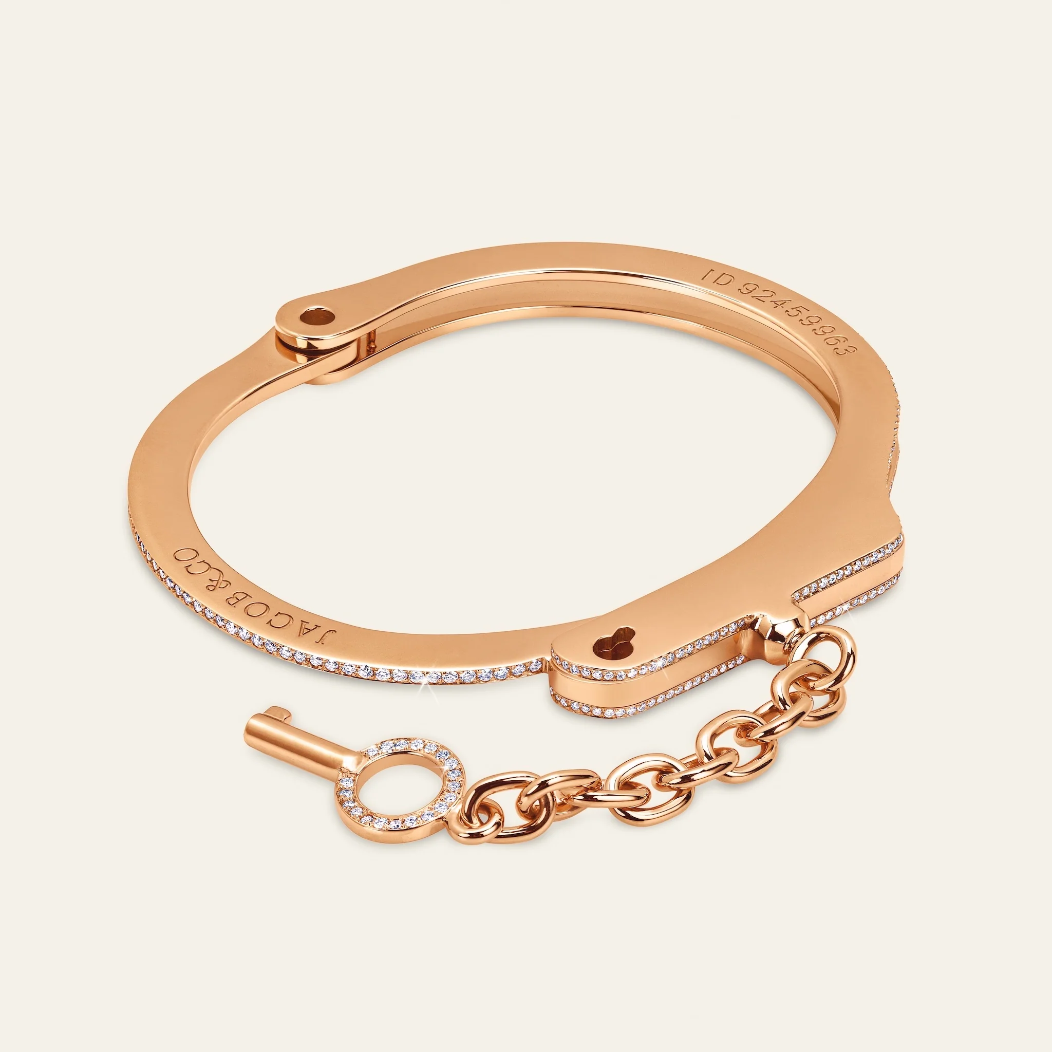 ラブ・ロックダウン ブレスレット 鍵とダイヤモンドのディテール