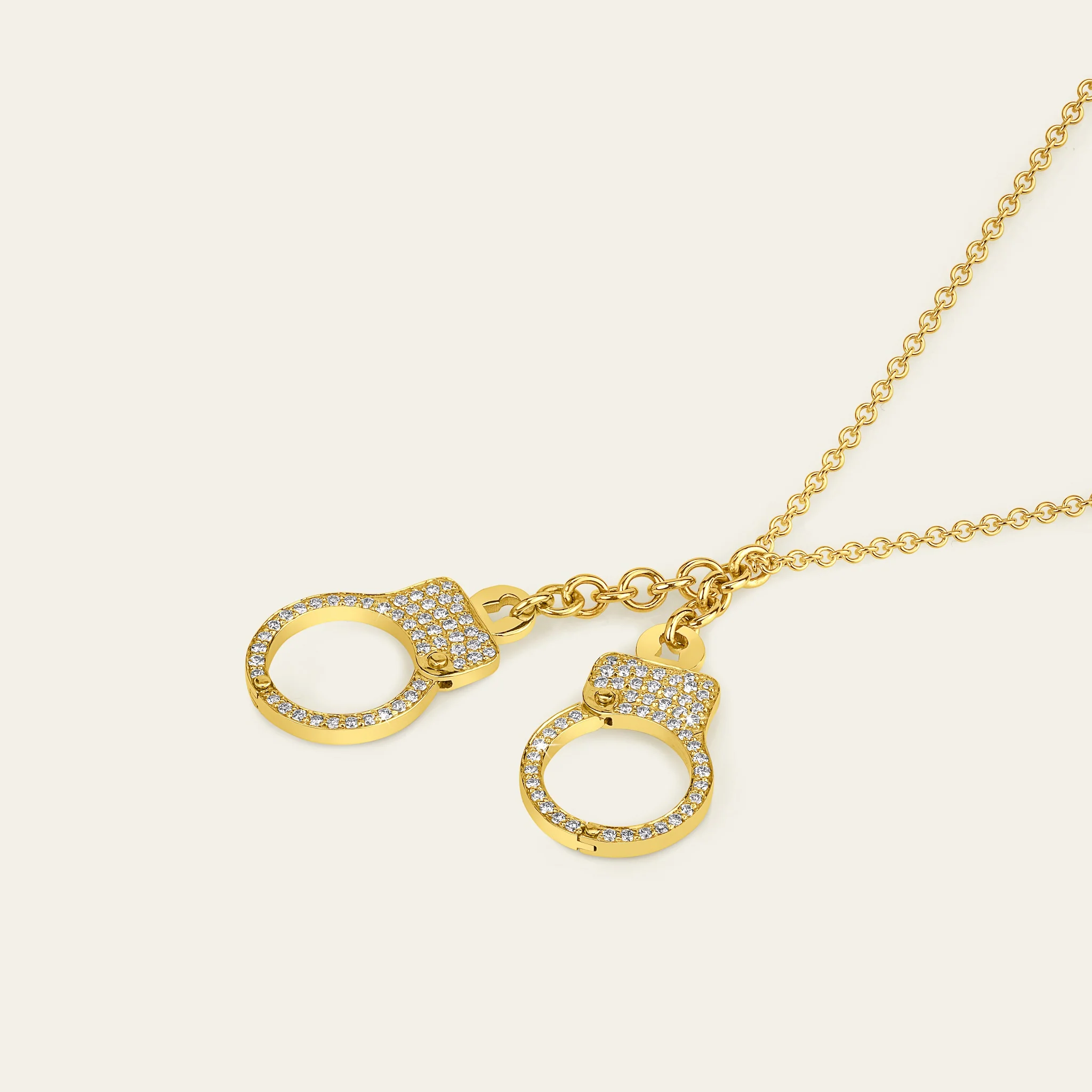 ラブ・ロックダウン ダイヤモンド カフ 18KYG 100石のダイヤモンド 拡大詳細