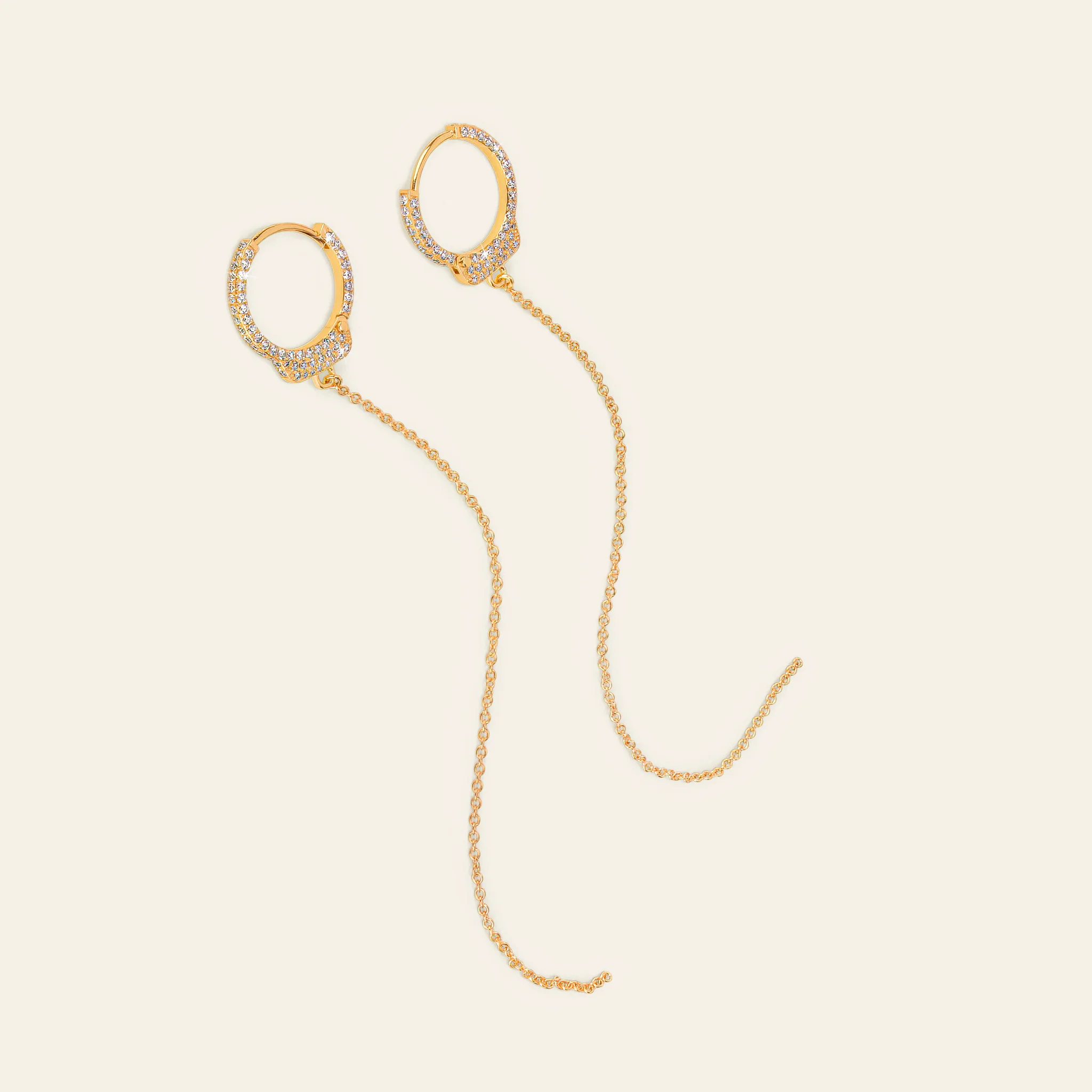 Jacob & Co. ラブ・ロックダウン イヤリング 18Kイエローゴールド 0.62ctダイヤモンド 正面