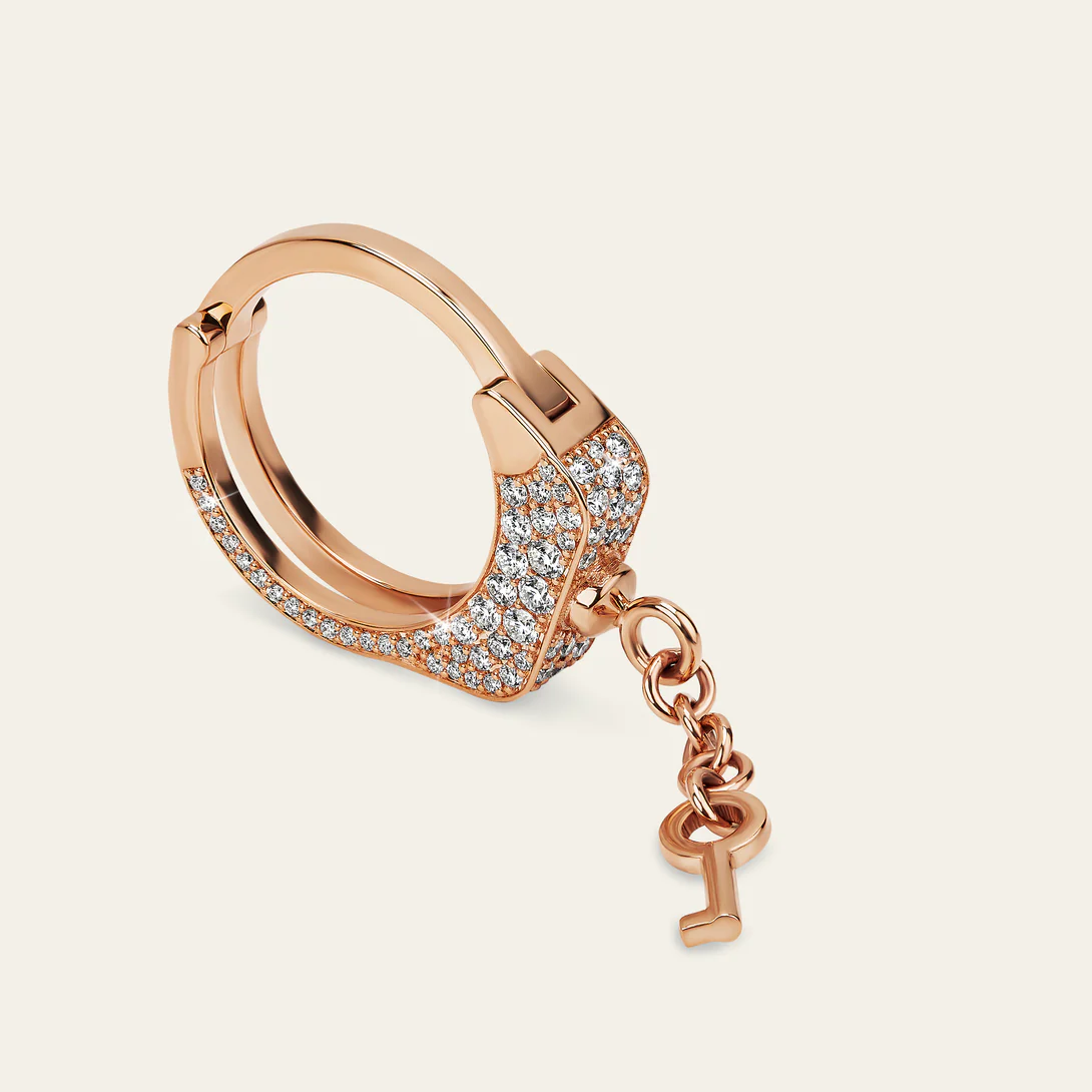 Jacob & Co. ラブ・ロックダウン リング 18Kローズゴールド ダイヤモンド 正面