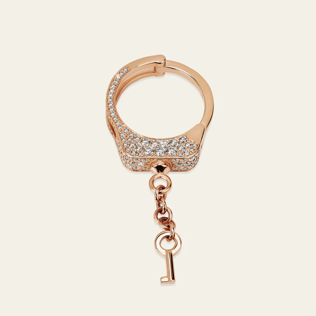 ラブ・ロックダウン リング 留め具・ダイヤモンドディテール (18KRG)