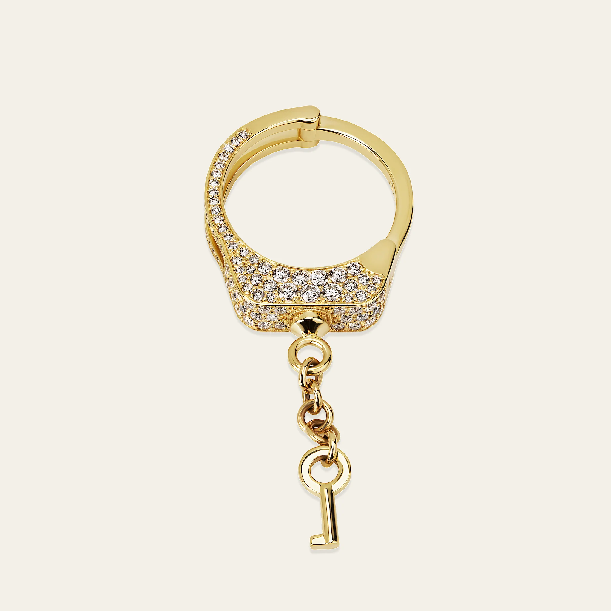 ラブ・ロックダウン リング 留め具・ダイヤモンドディテール (18KYG)