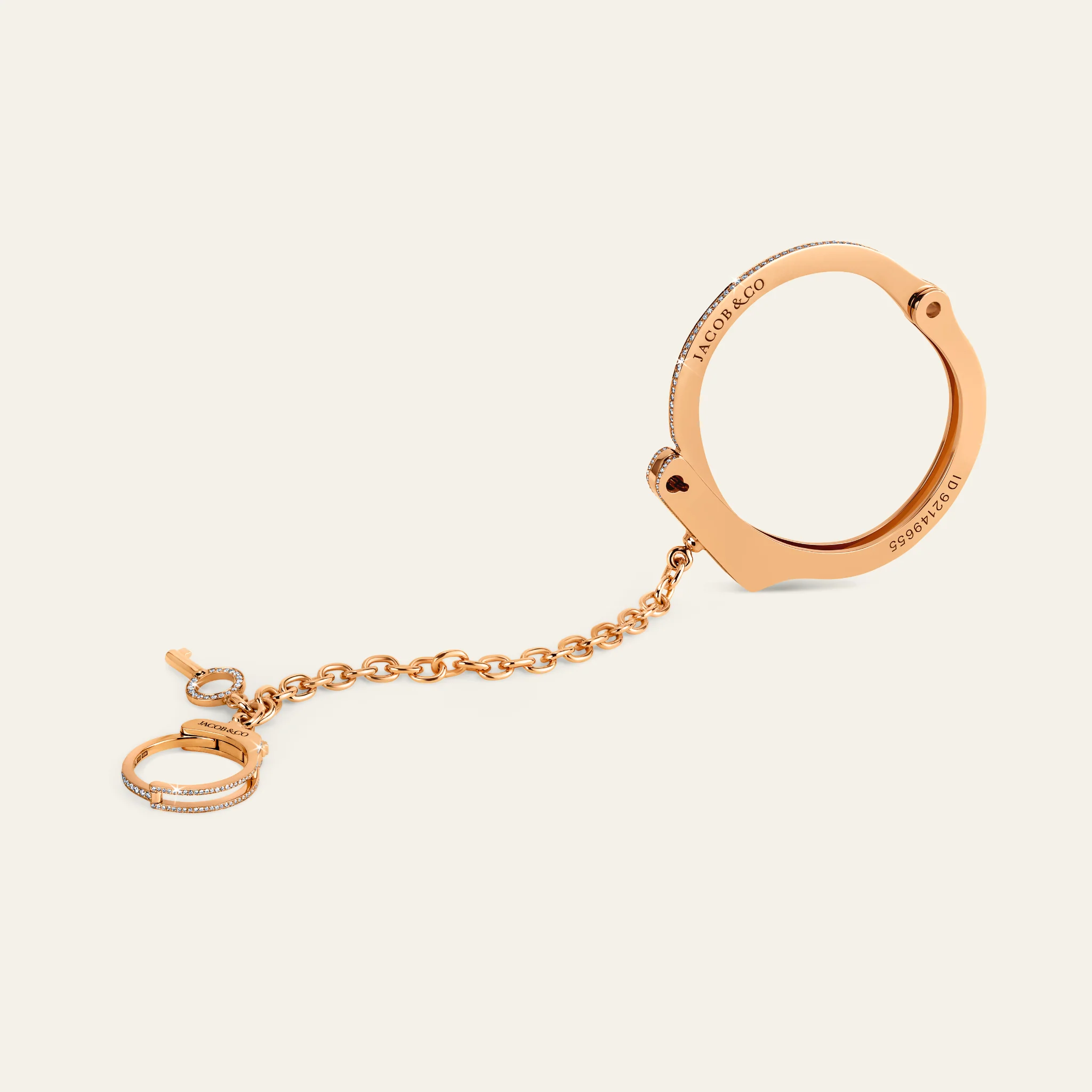 Jacob & Co. ラブ・ロックダウン リストレット 18Kローズゴールド 正面