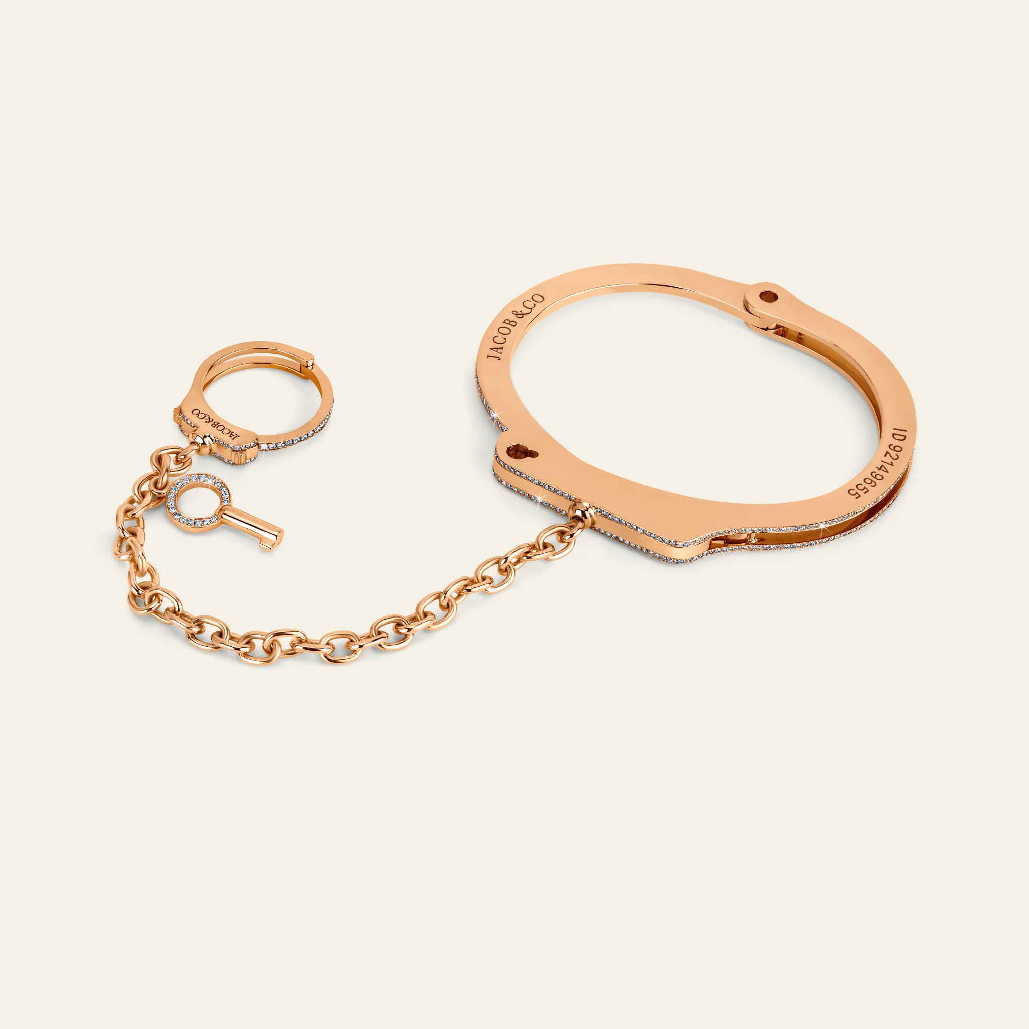 Jacob & Co. ラブ・ロックダウン リストレット ローズゴールド 詳細