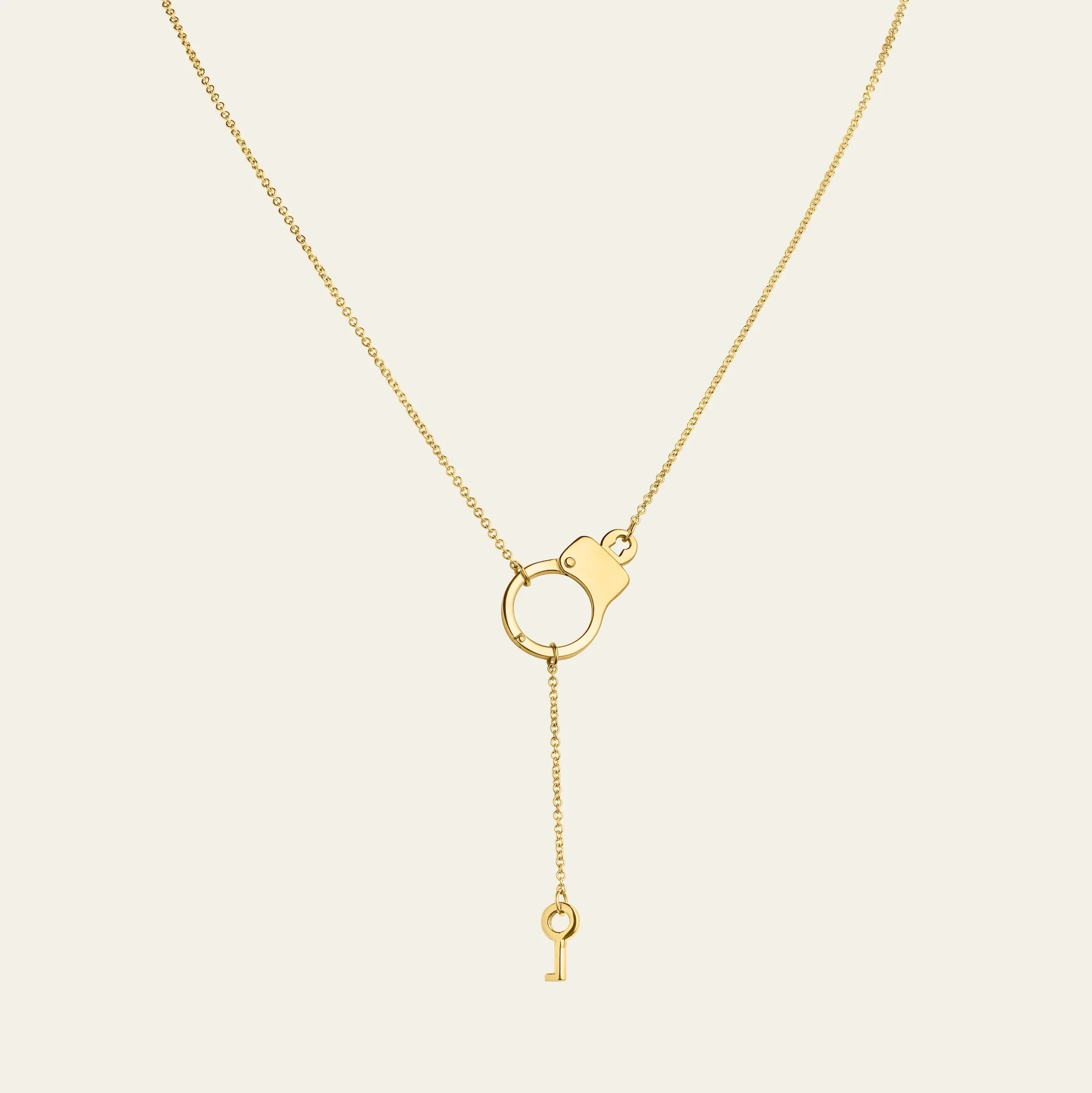 Jacob & Co. ラブ・ロックダウン シングル カフ ペンダント 18Kイエローゴールド 正面