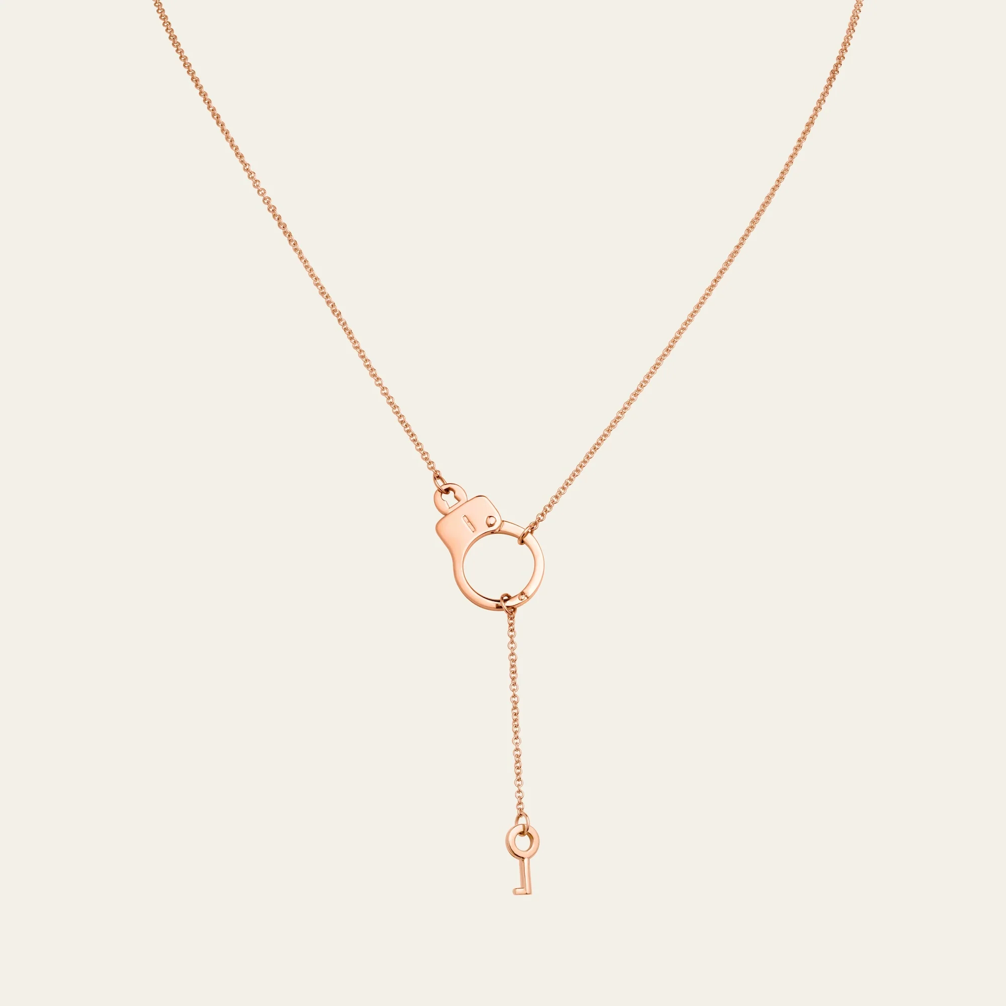 Jacob & Co. 18Kローズゴールド シングル カフ ペンダント 着用イメージ