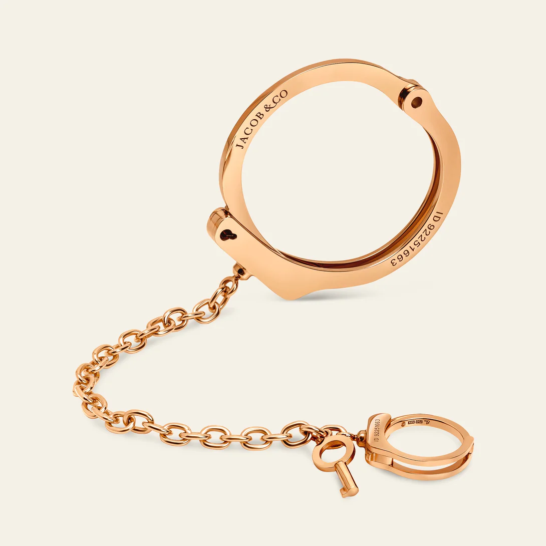 Jacob & Co. ラブ・ロックダウン リストレット 18Kローズゴールド 正面