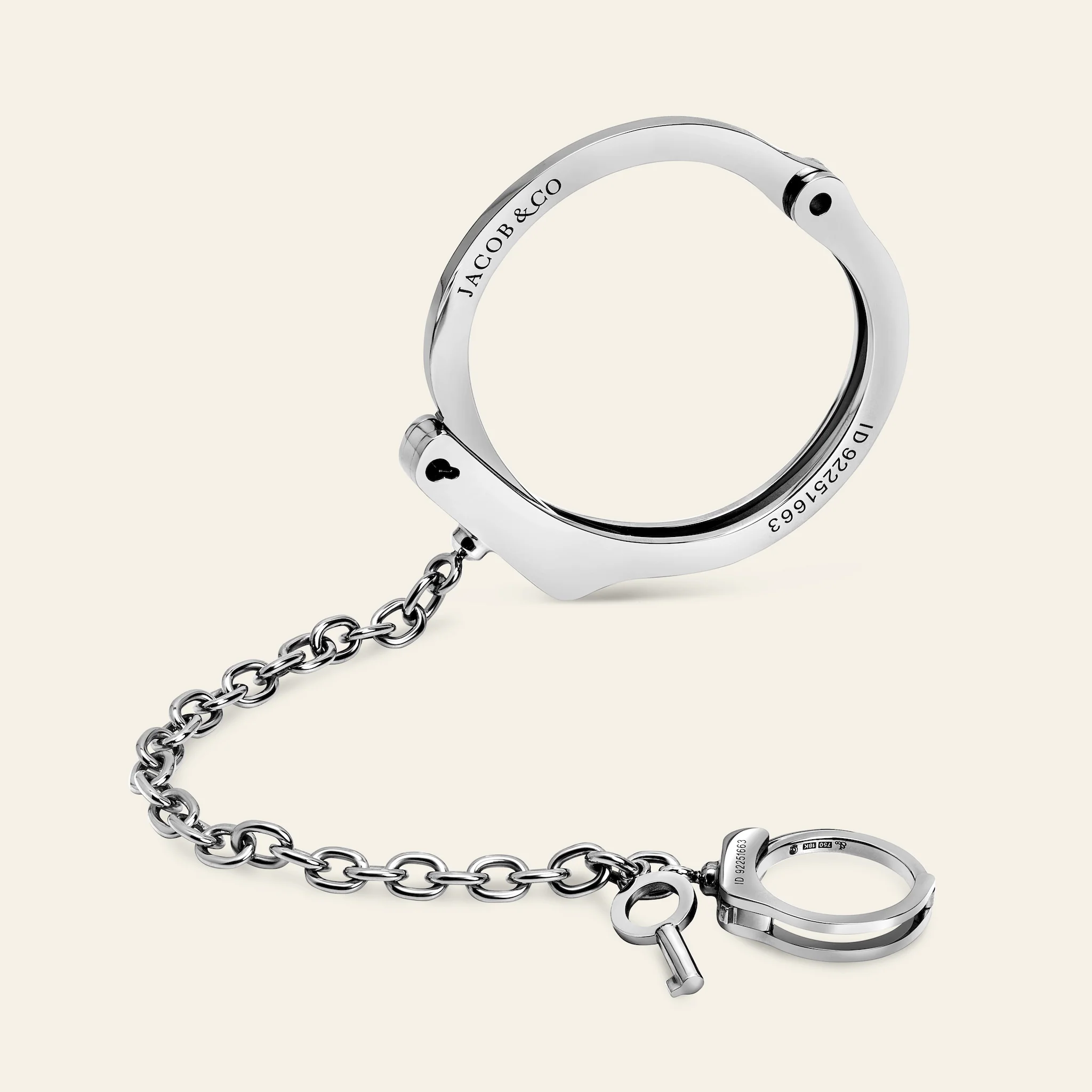 Jacob & Co. ラブ・ロックダウン リストレット 18Kホワイトゴールド 正面