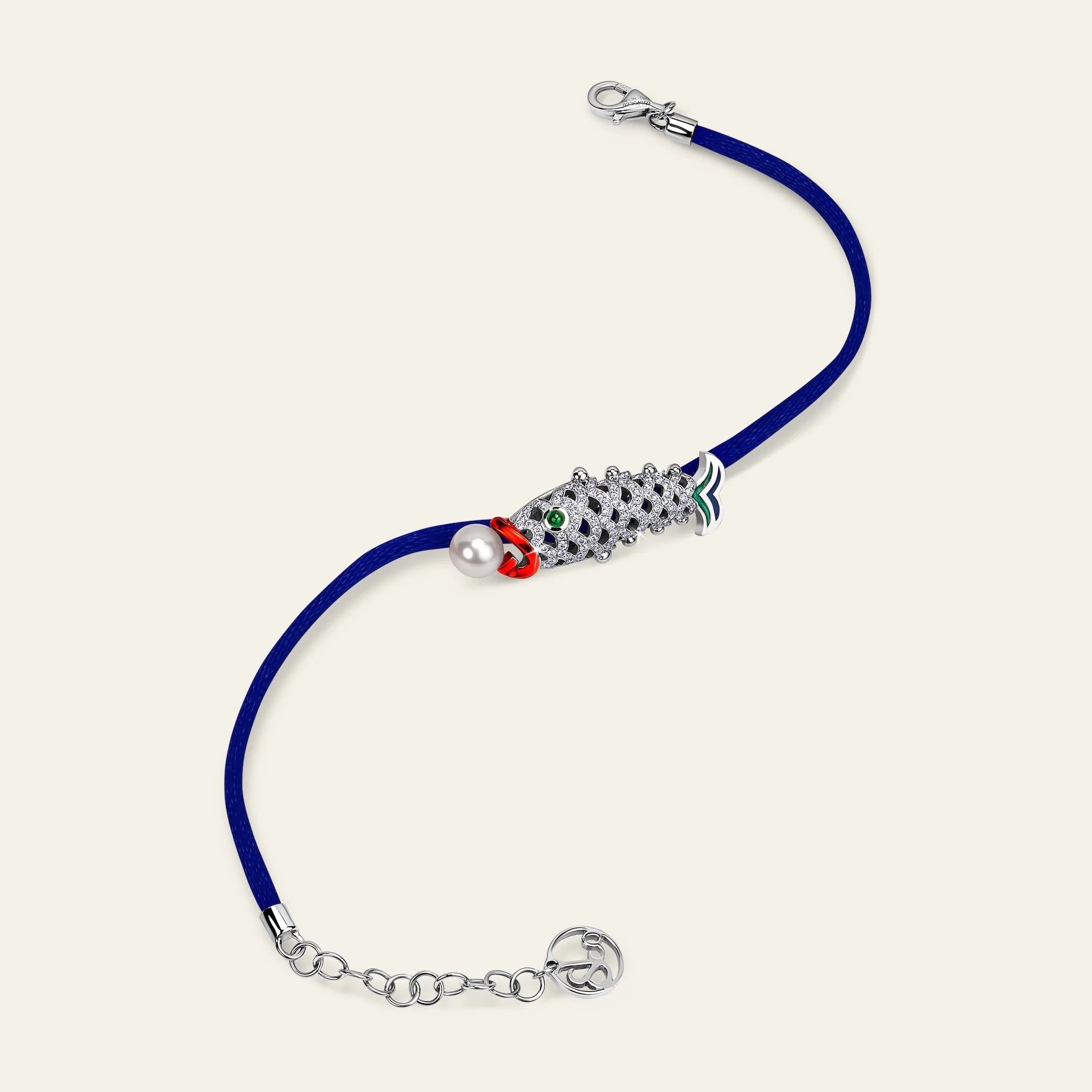 Jacob & Co. ラッキー・ユー 鯉 ストリング ブレスレット 18Kローズゴールド 正面