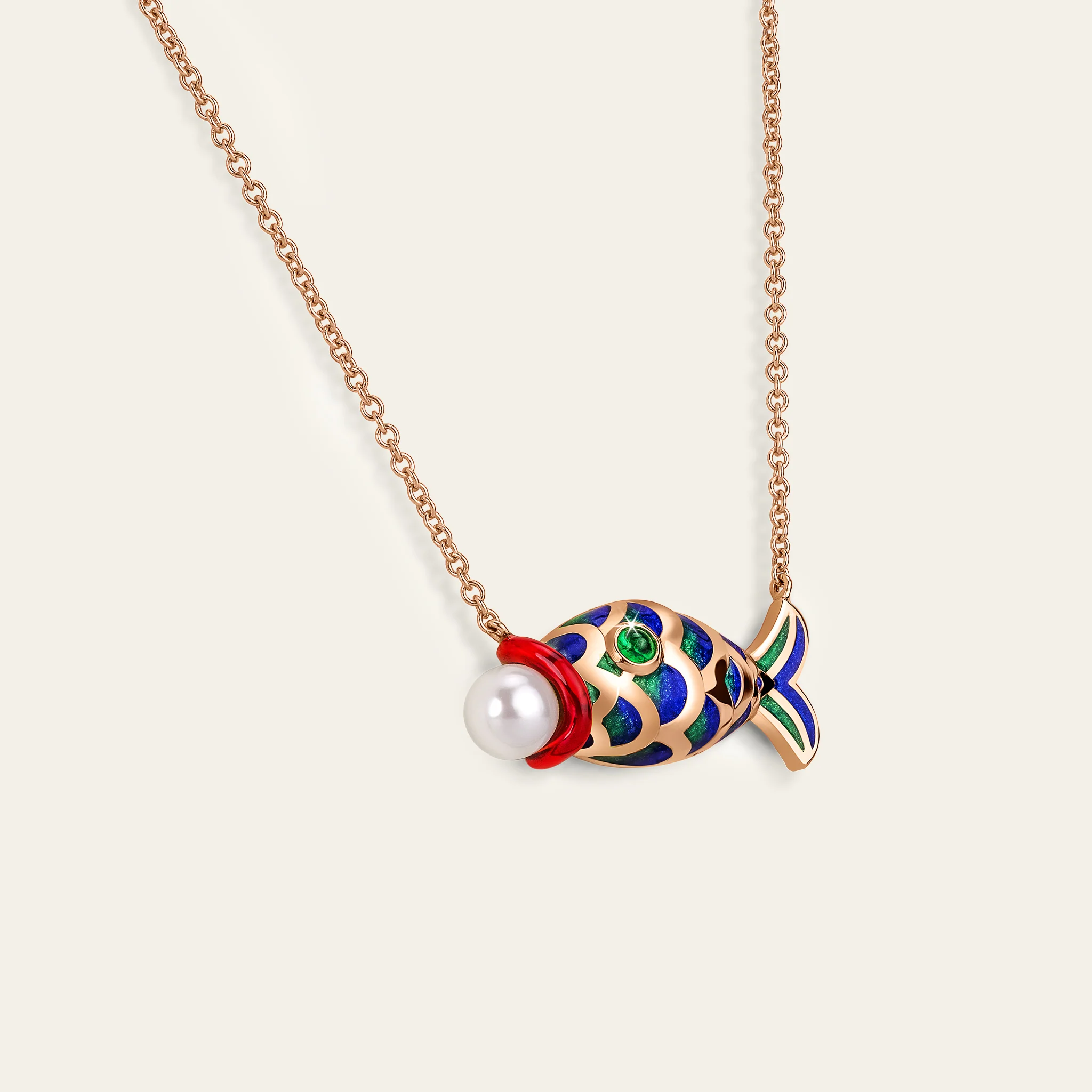 ジェイコブ ラッキー・ユー コレクション 鯉ネックレス 着用画像