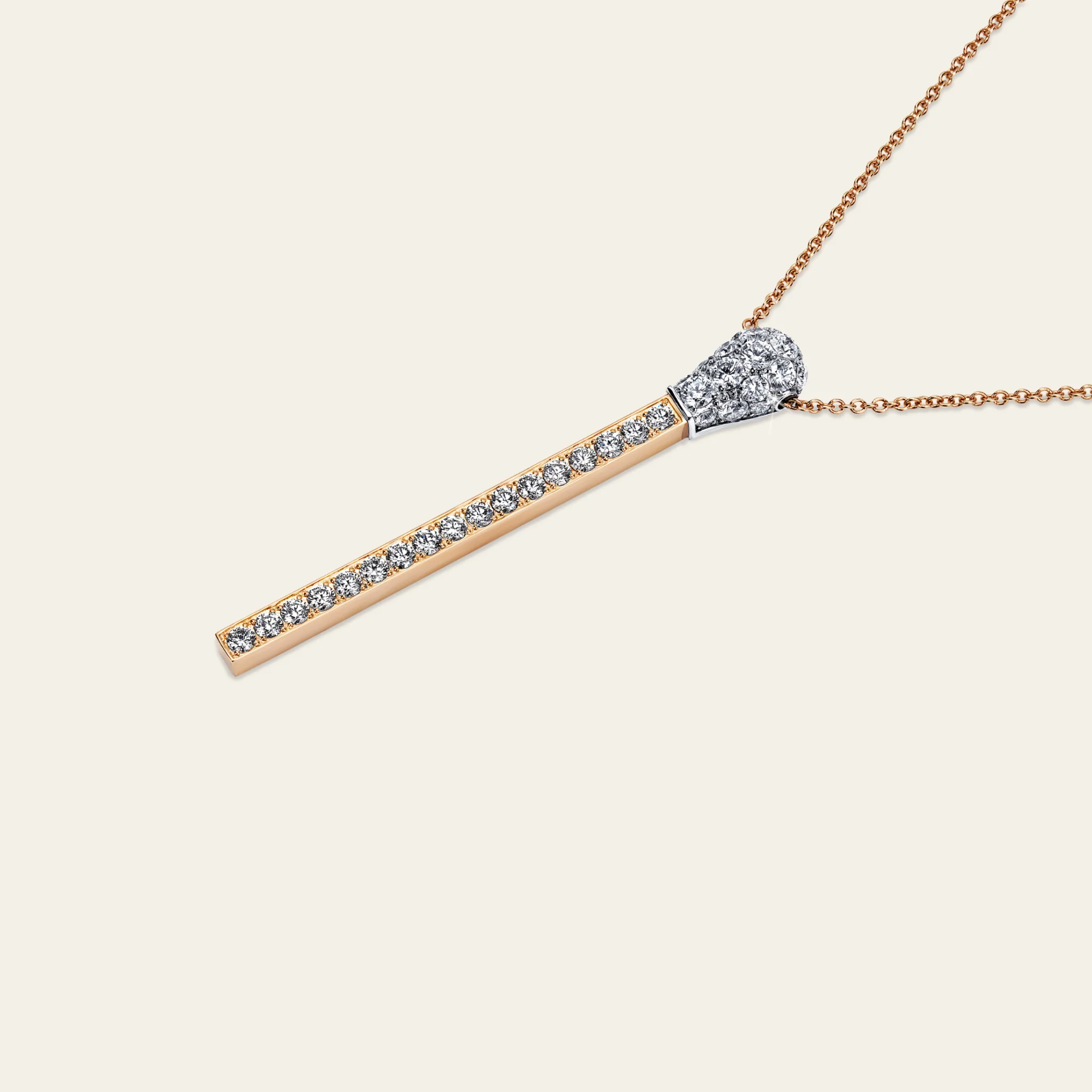 マッチ ダイヤモンド パヴェ セッティング ローズゴールド 詳細