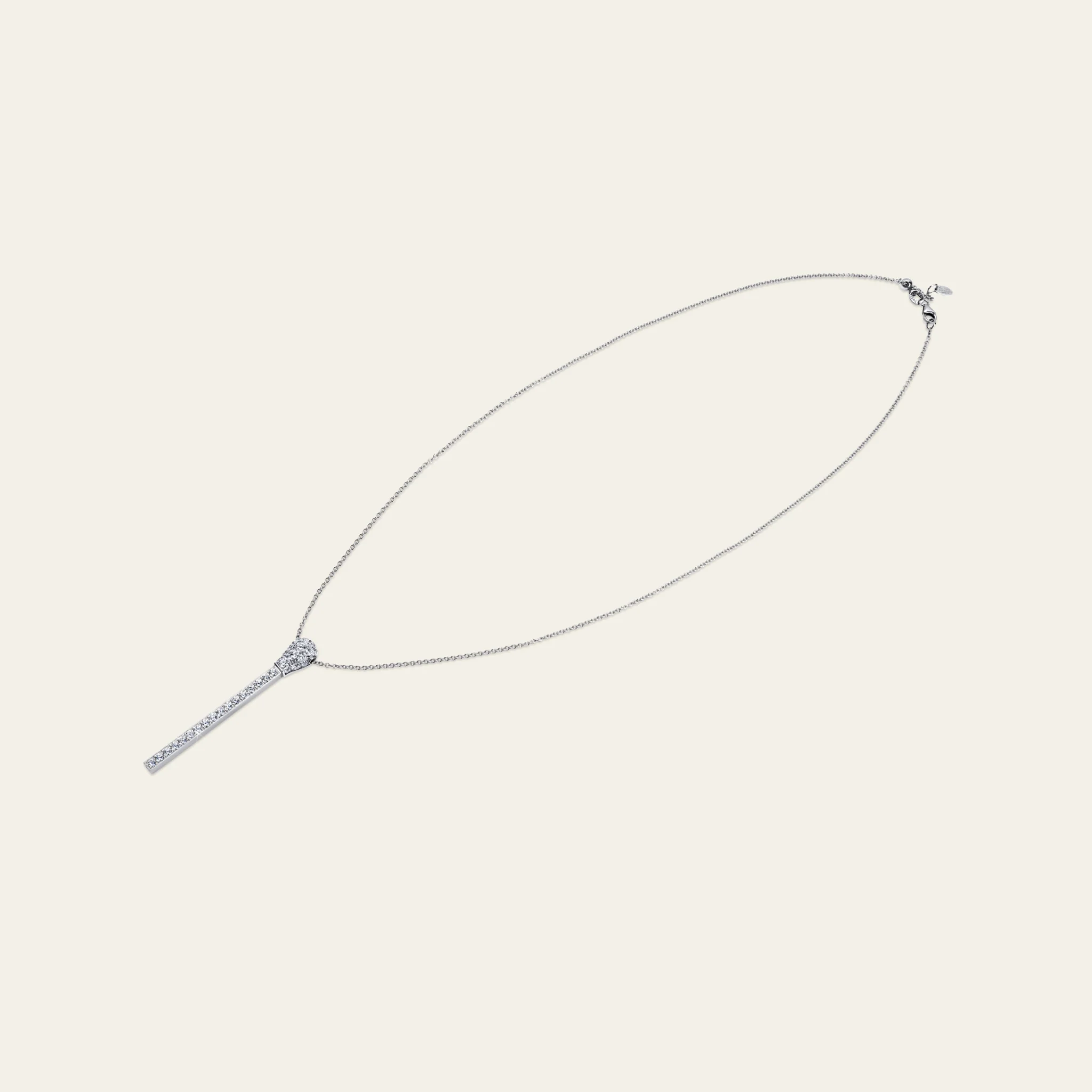 ジェイコブ マッチ コレクション ダイヤモンド ネックレス 18KWG 着用イメージ