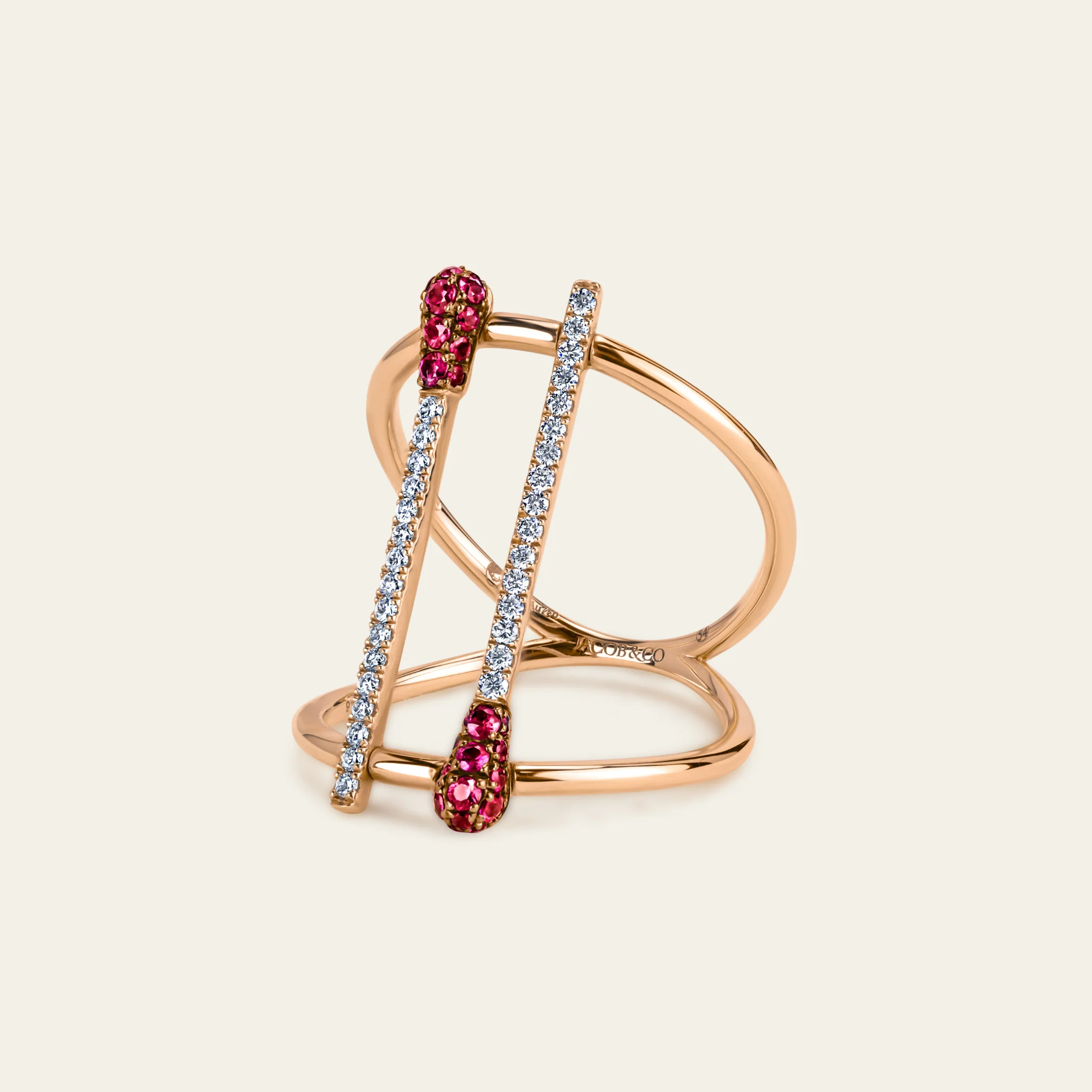 ジェイコブ マッチ コレクション ルビー指輪 着用イメージ