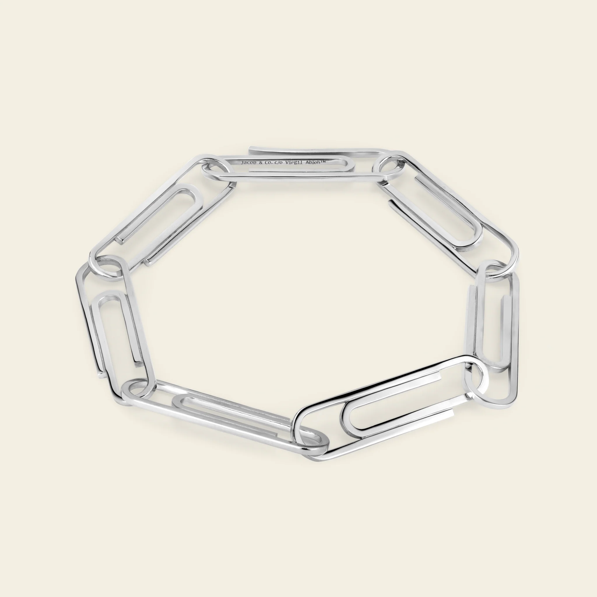 Jacob & Co. x Virgil Abloh オフィスサプライ ホワイトゴールド ブレスレット