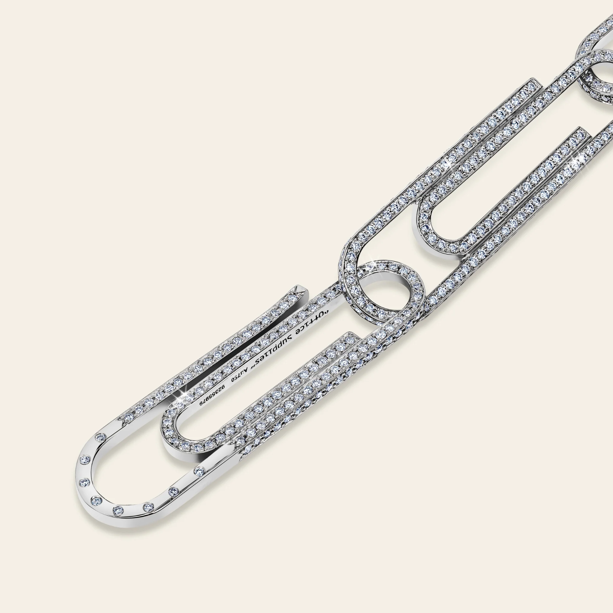 ジェイコブ オフィスサプライ コレクション 最高級ホワイトゴールド ダイヤモンドブレスレット