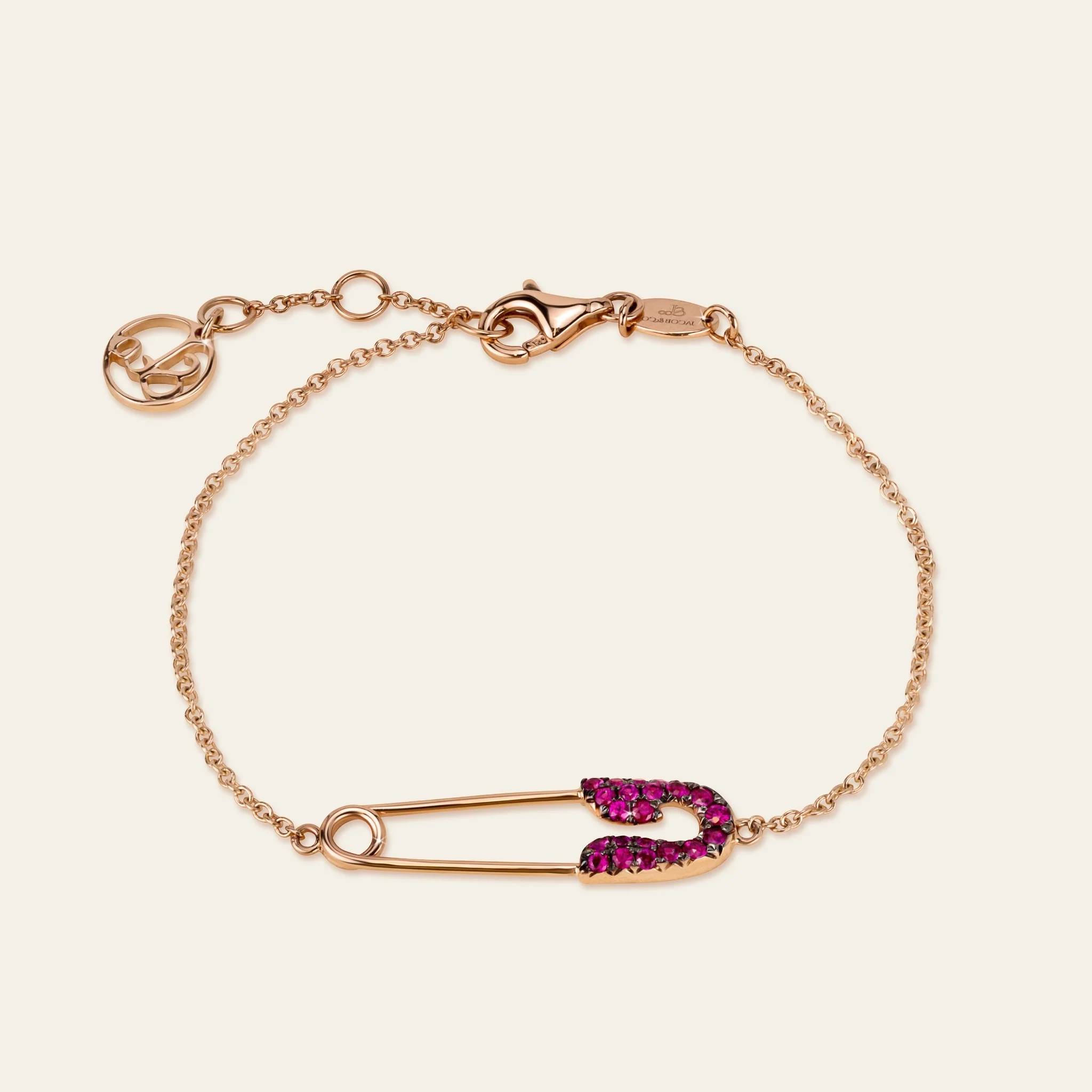 Jacob & Co. セキュラス ブレスレット 18Kローズゴールド ルビー 正面