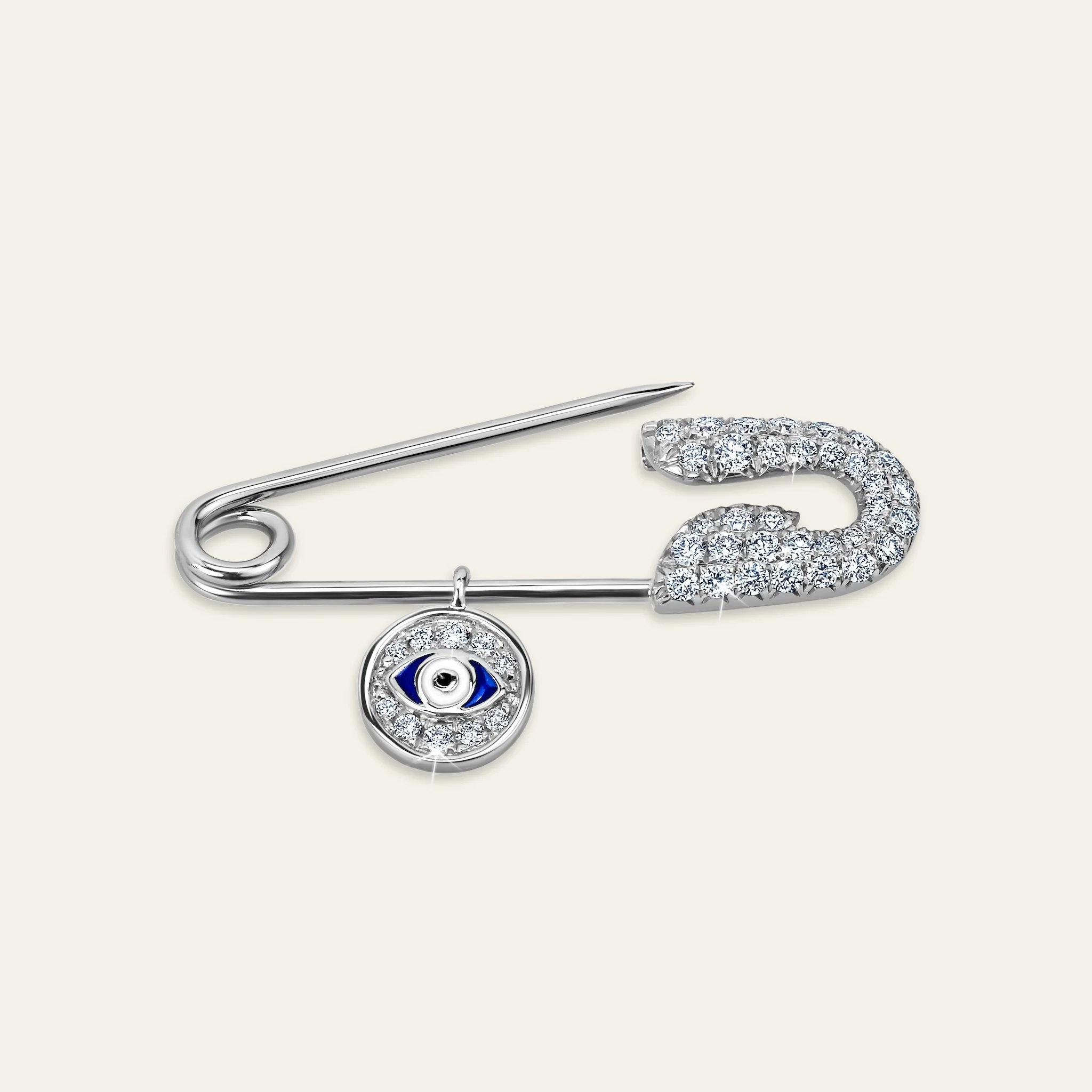 Jacob & Co. 18Kホワイトゴールド ダイヤモンド ピン 着用イメージ