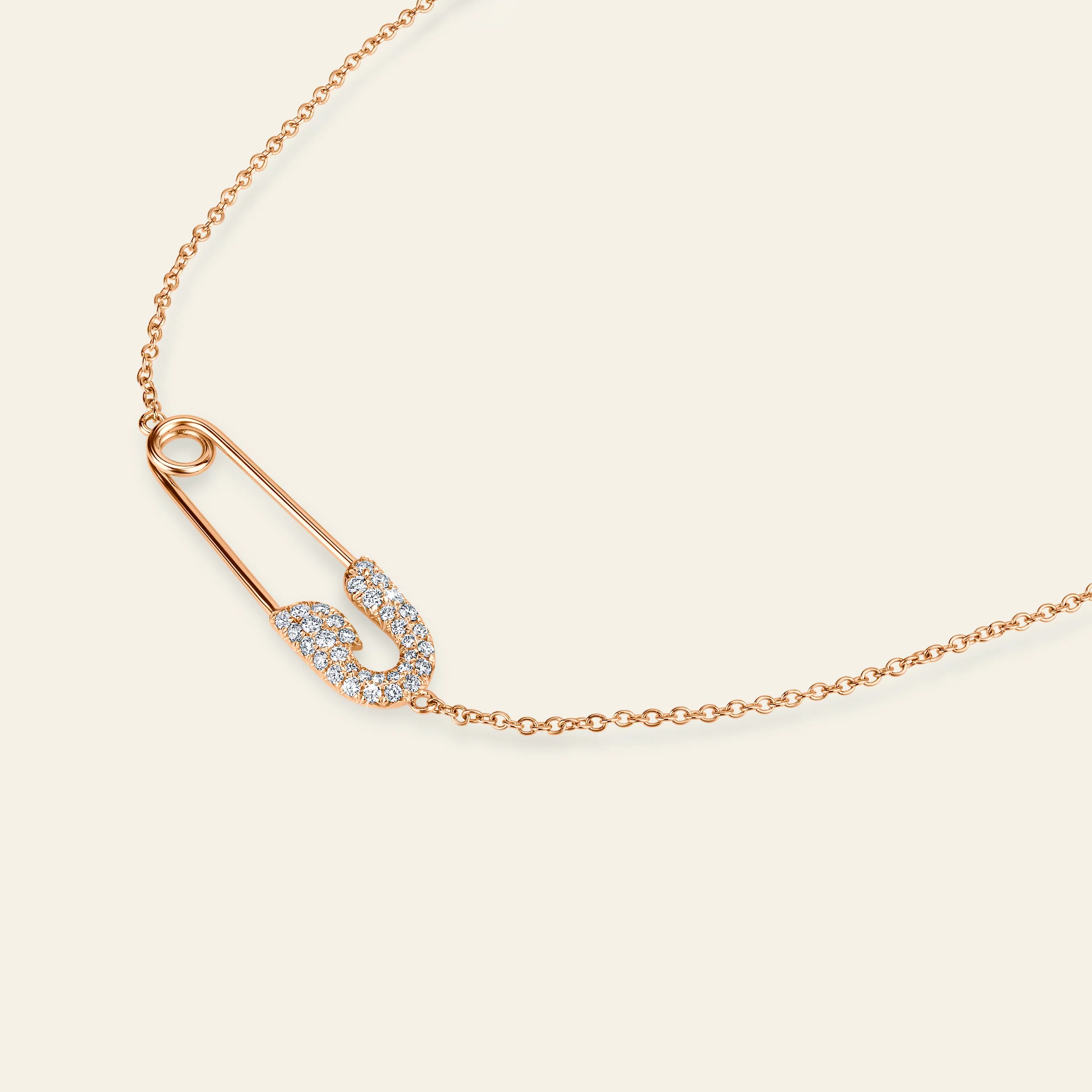 Jacob & Co. 18Kローズゴールド ダイヤモンド ネックレス 着用イメージ