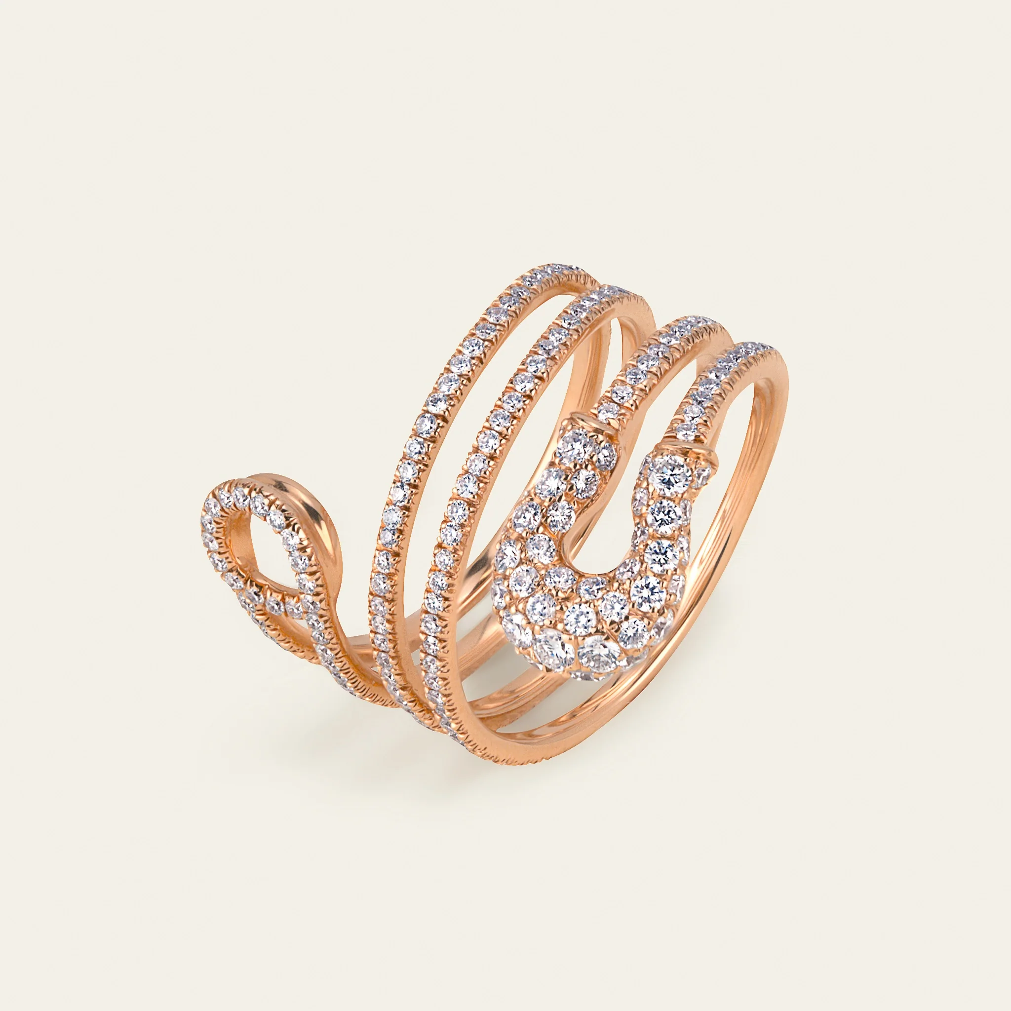 ジェイコブ セキュラス コレクション ローズゴールド 指輪 着用画像