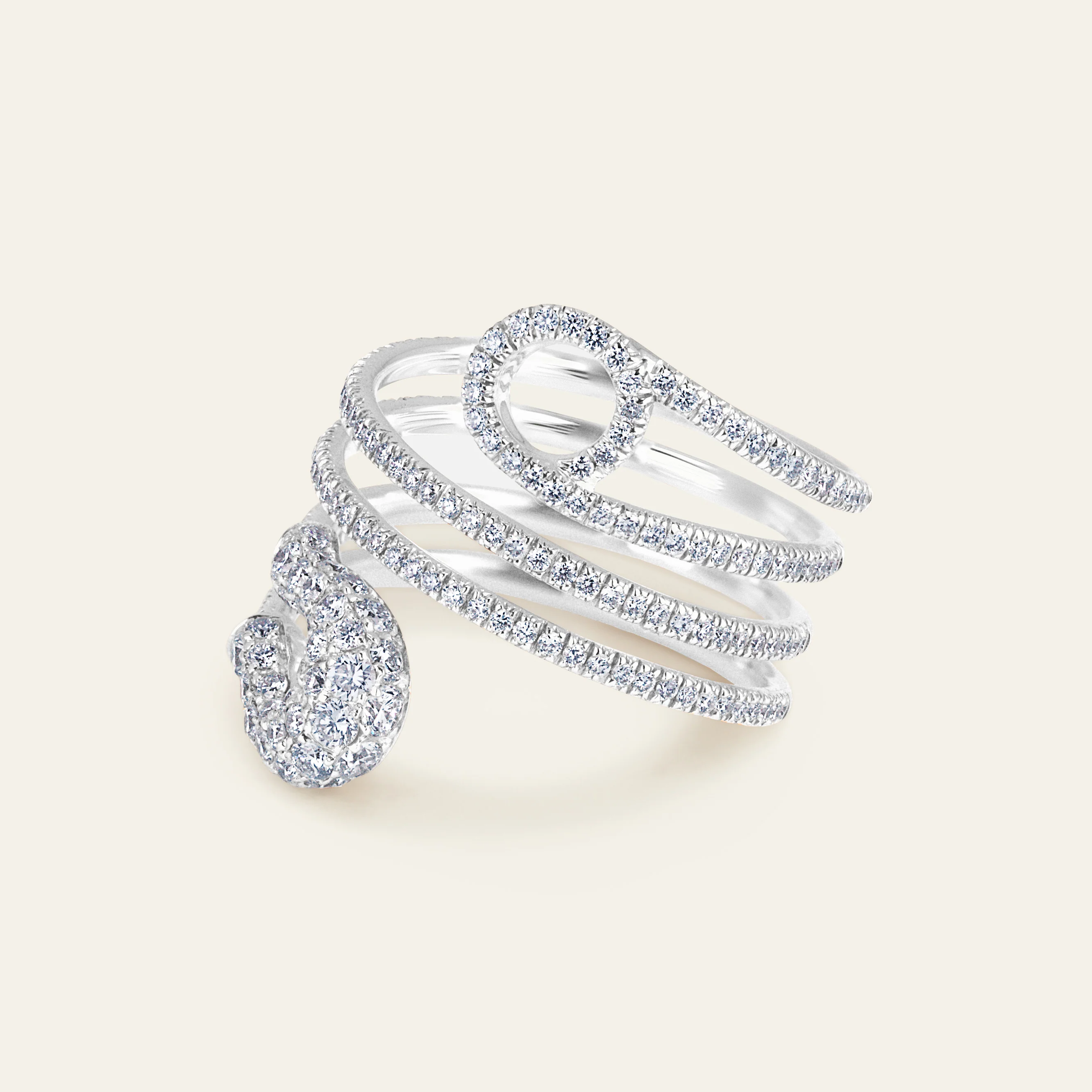 セキュラス ダイヤモンド パヴェセッティング ホワイトゴールド デザイン詳細