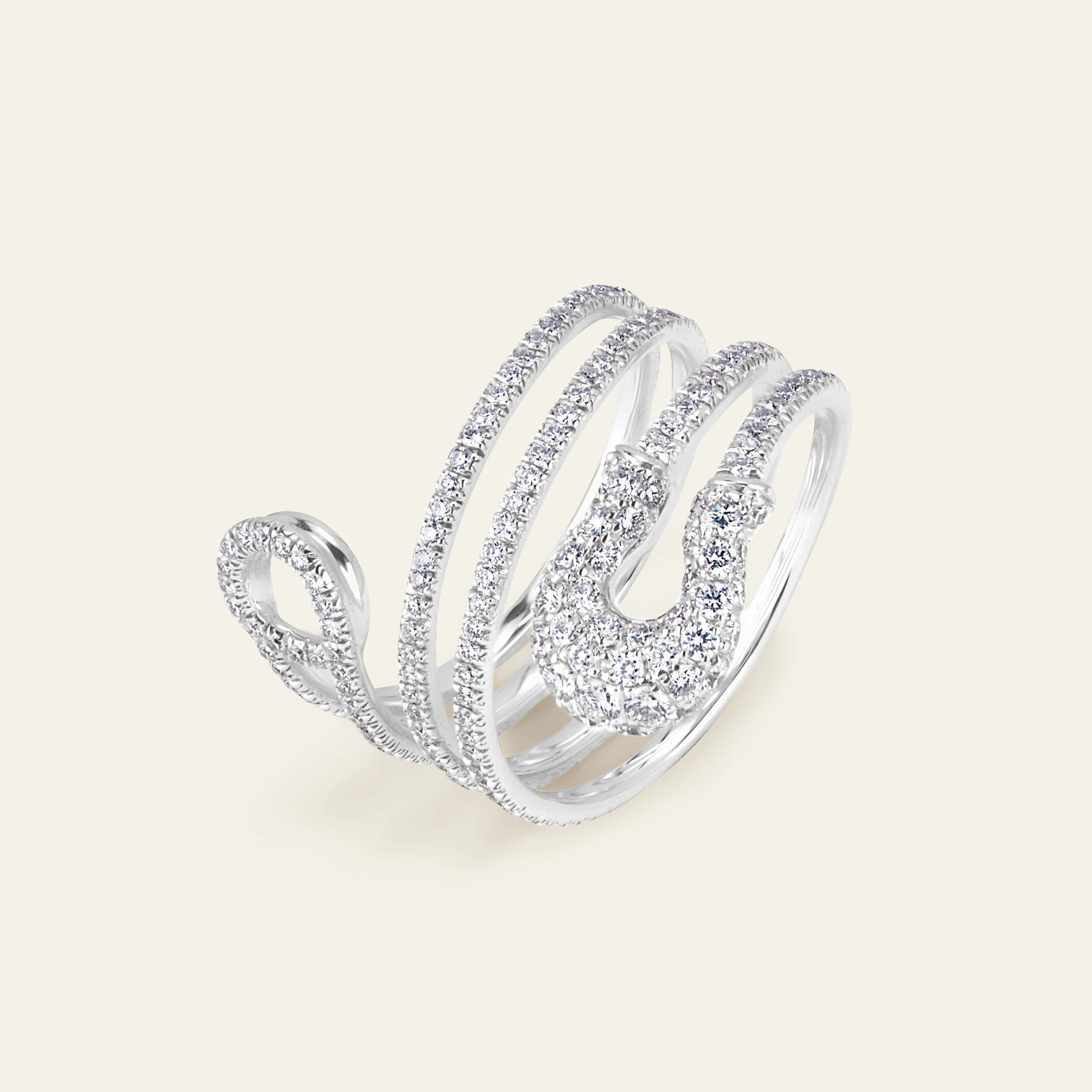 ジェイコブ セキュラス コレクション ホワイトゴールド 指輪 着用画像