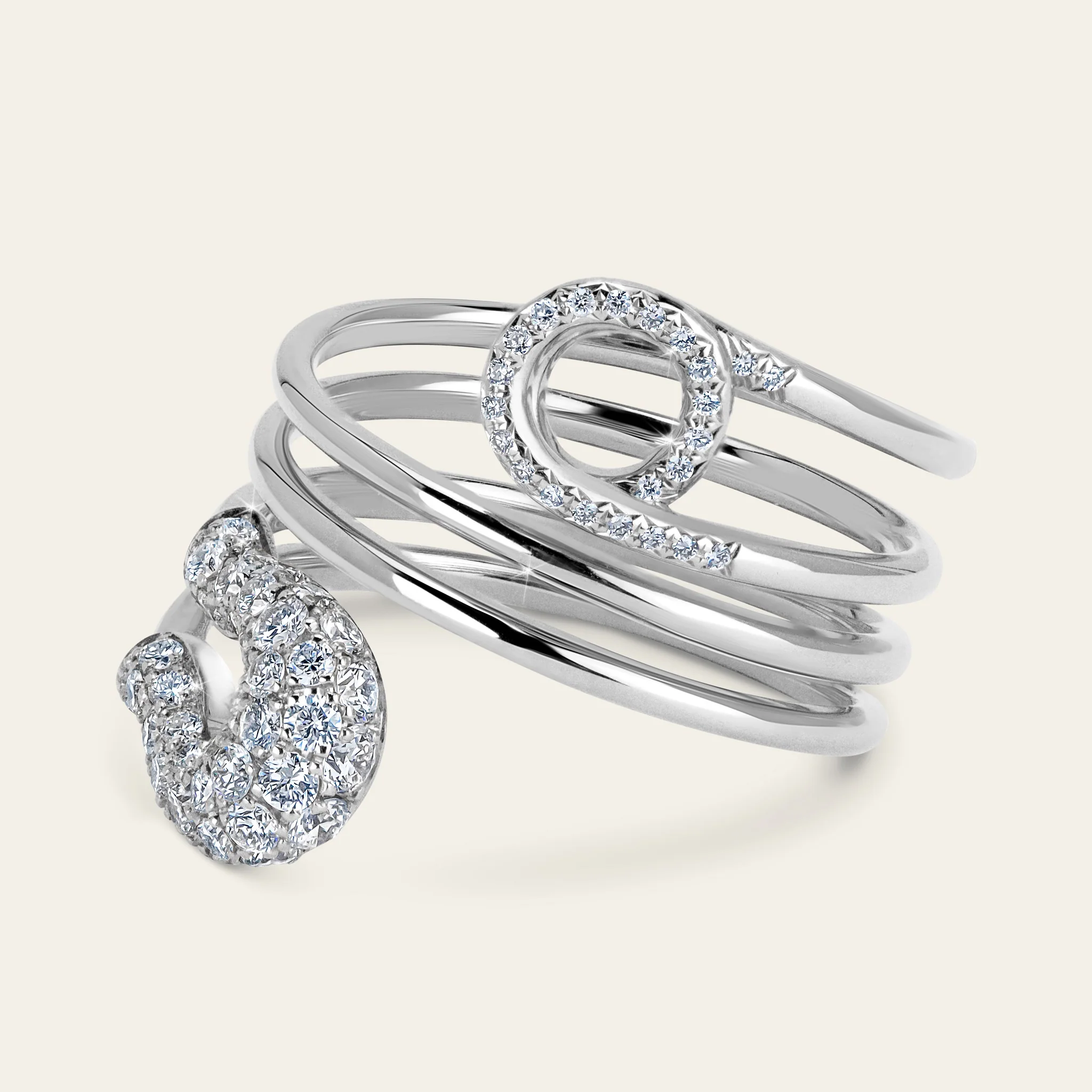 セキュラス ダイヤモンド パヴェセッティング 18KWG デザイン詳細