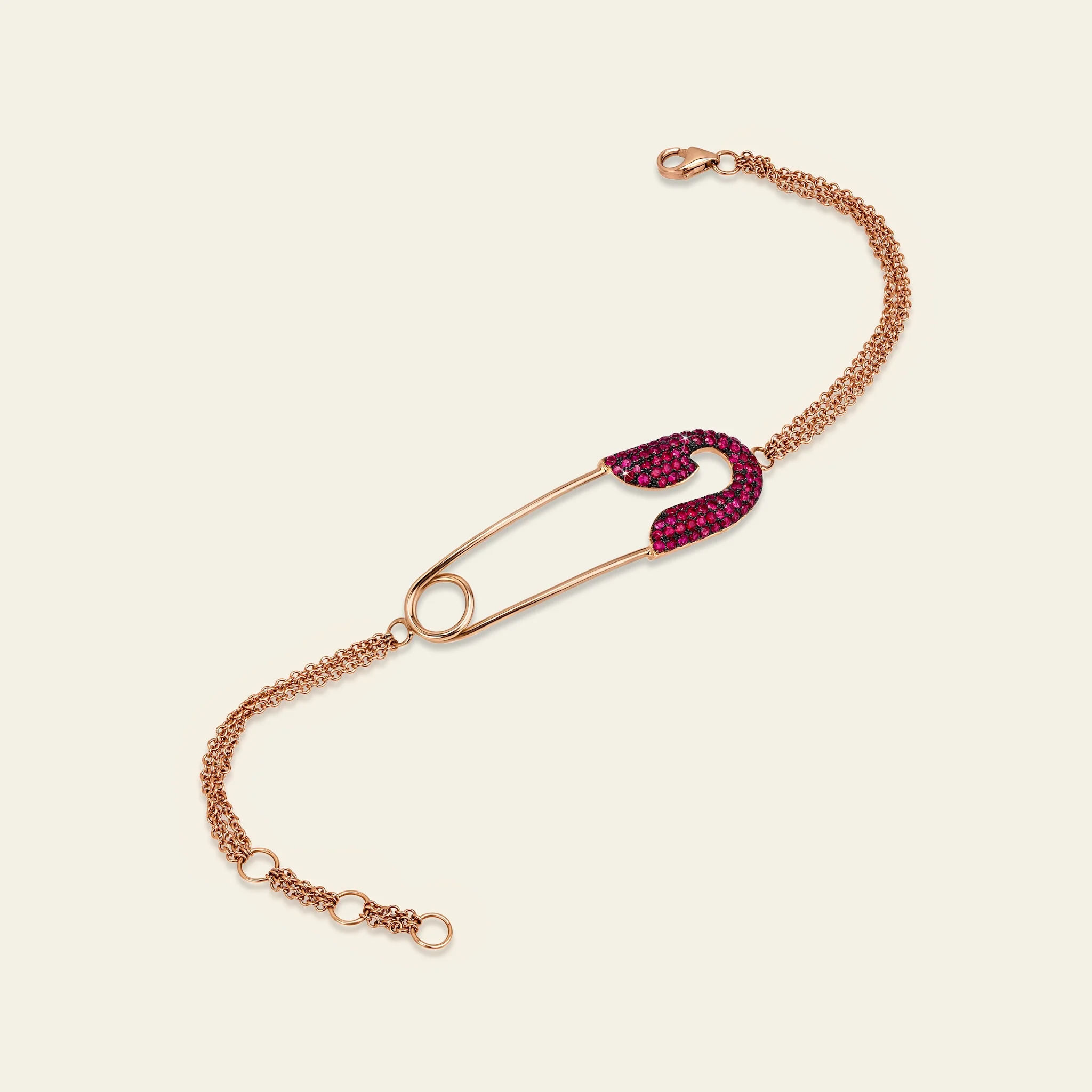 セキュラス ルビー パヴェセッティング ローズゴールド デザイン詳細