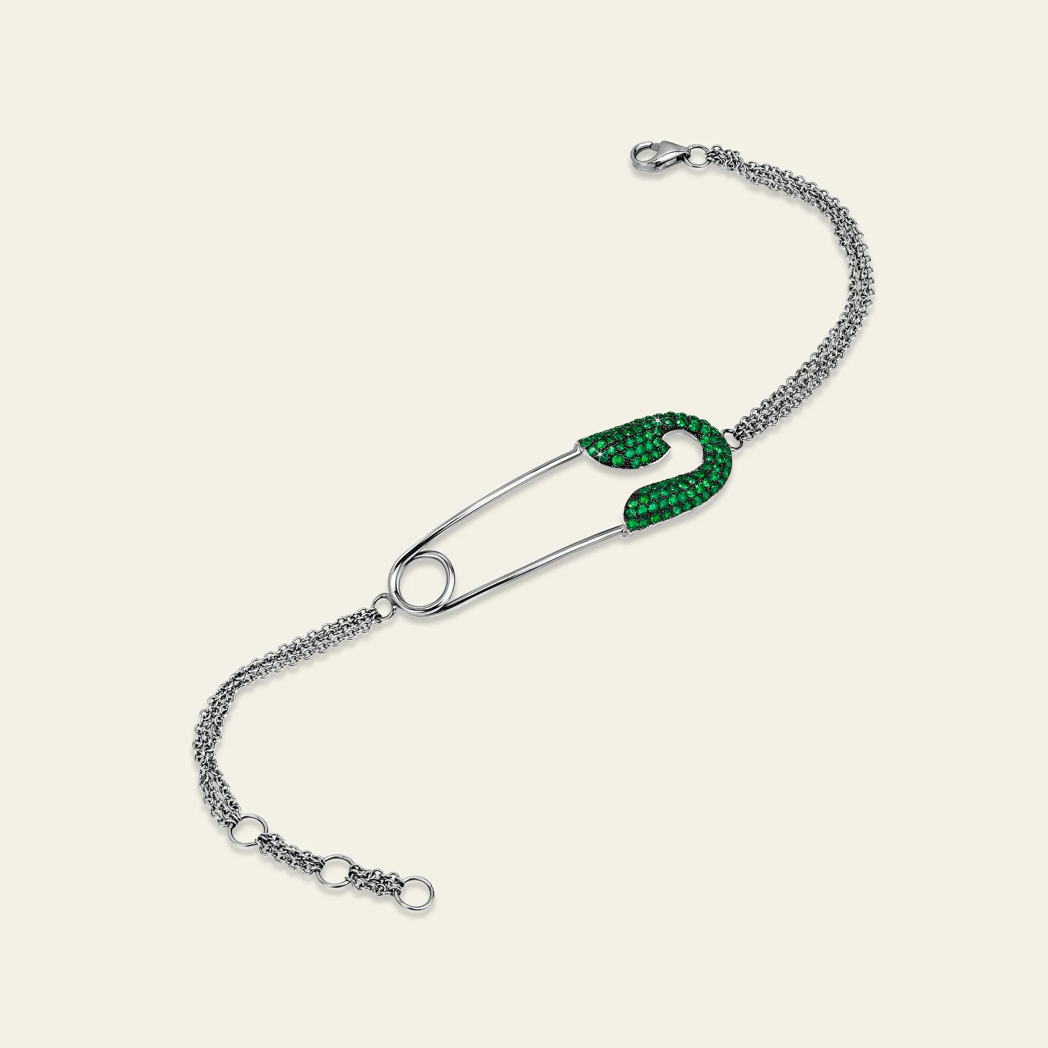 セキュラス ツァボライト パヴェセッティング ホワイトゴールド デザイン詳細