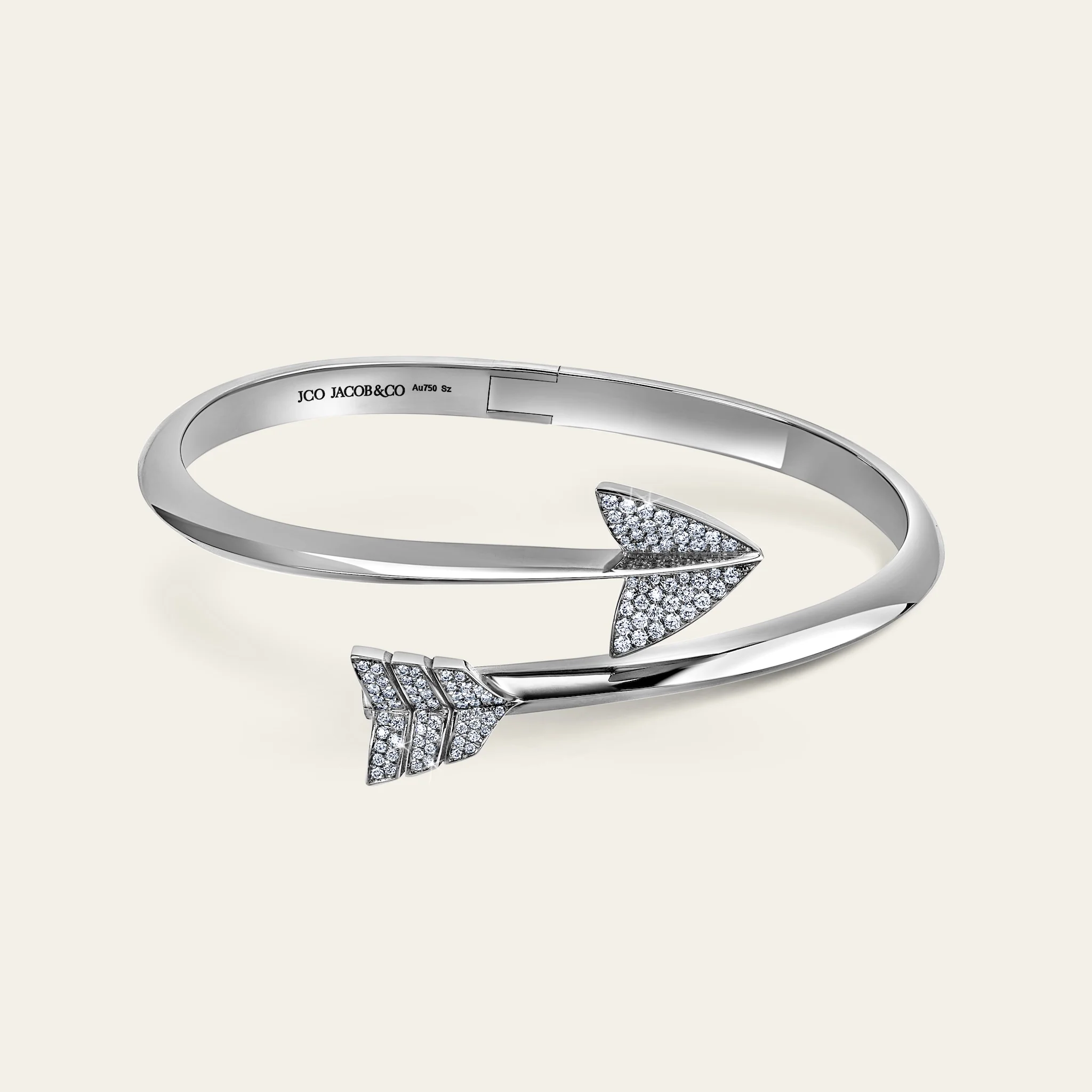 Jacob & Co. スーパーアロー ブレスレット 18Kホワイトゴールド ダイヤモンド 正面