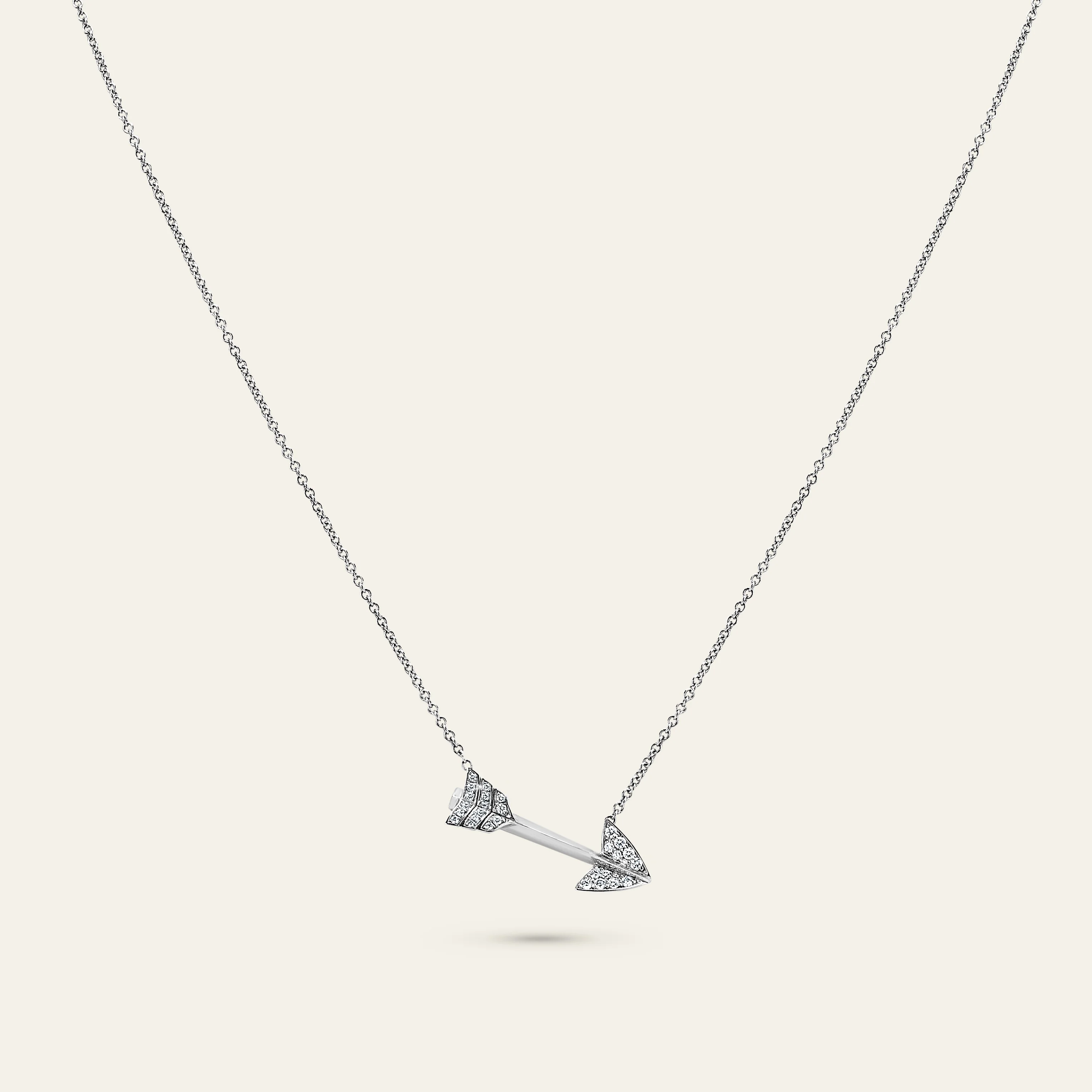 Jacob & Co. スーパーアロー ペンダント 18Kホワイトゴールド ダイヤモンド 正面