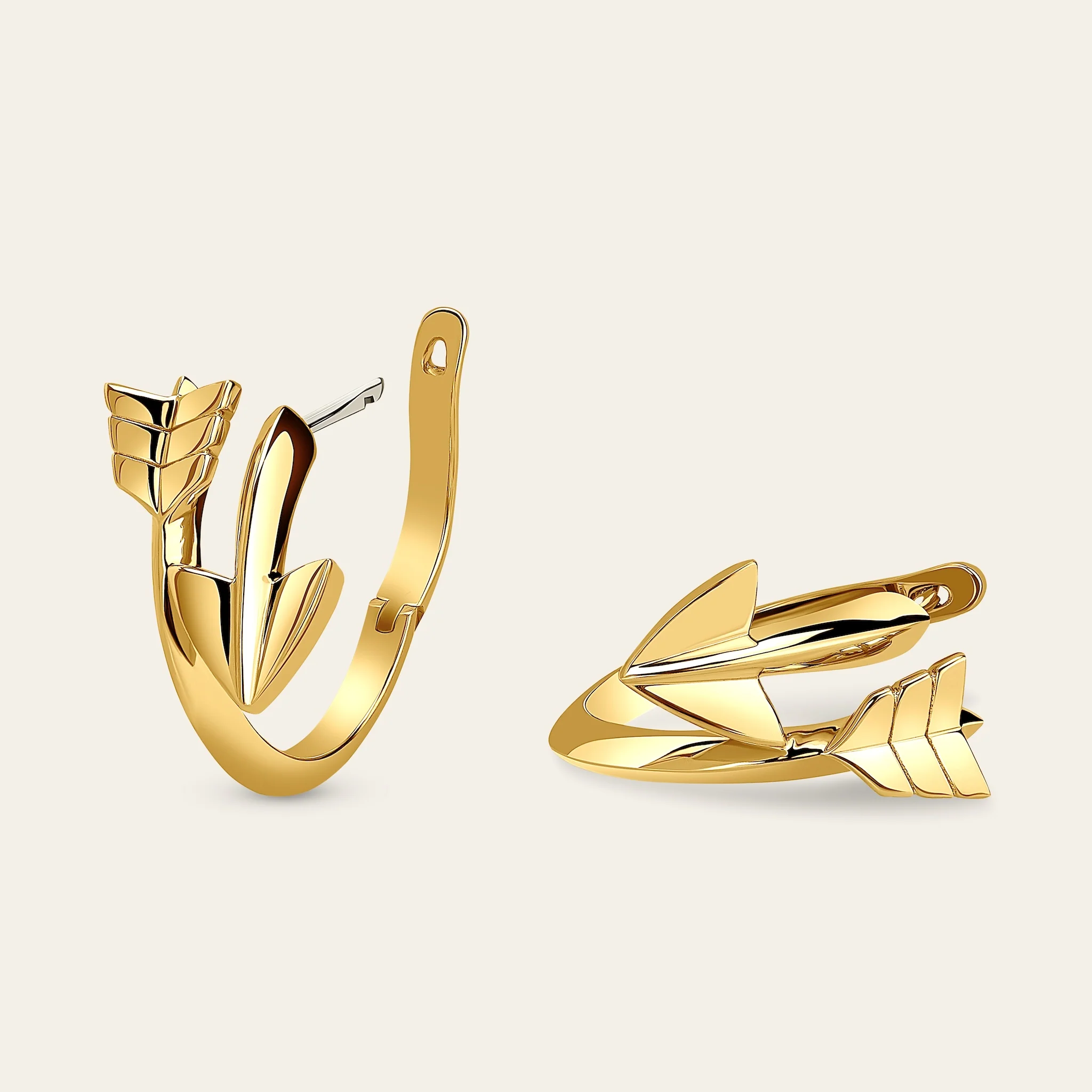 スーパーアロー イヤリング 18KYG 側面デザイン