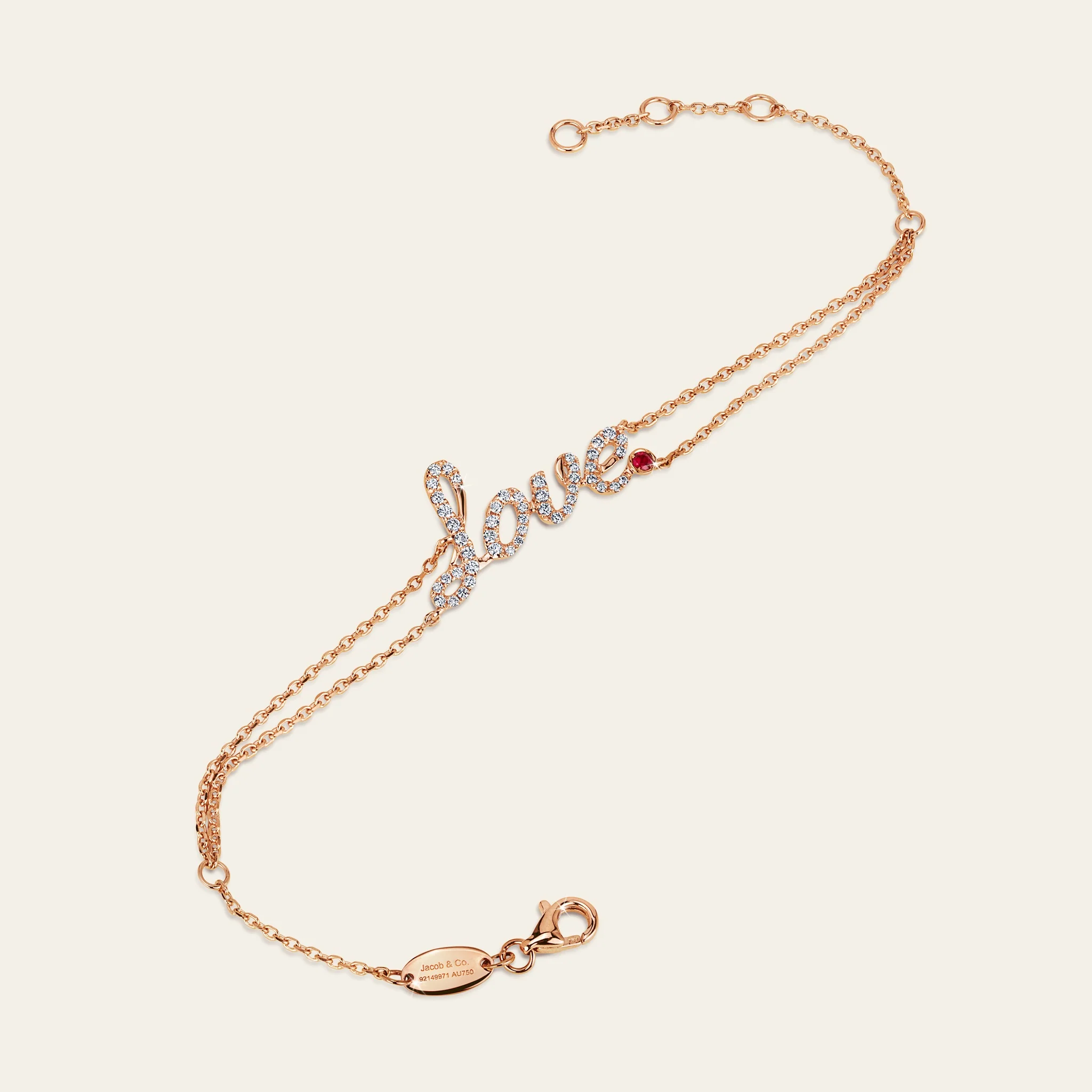 愛の言葉を刻んだダイヤモンド・ジュエリー詳細