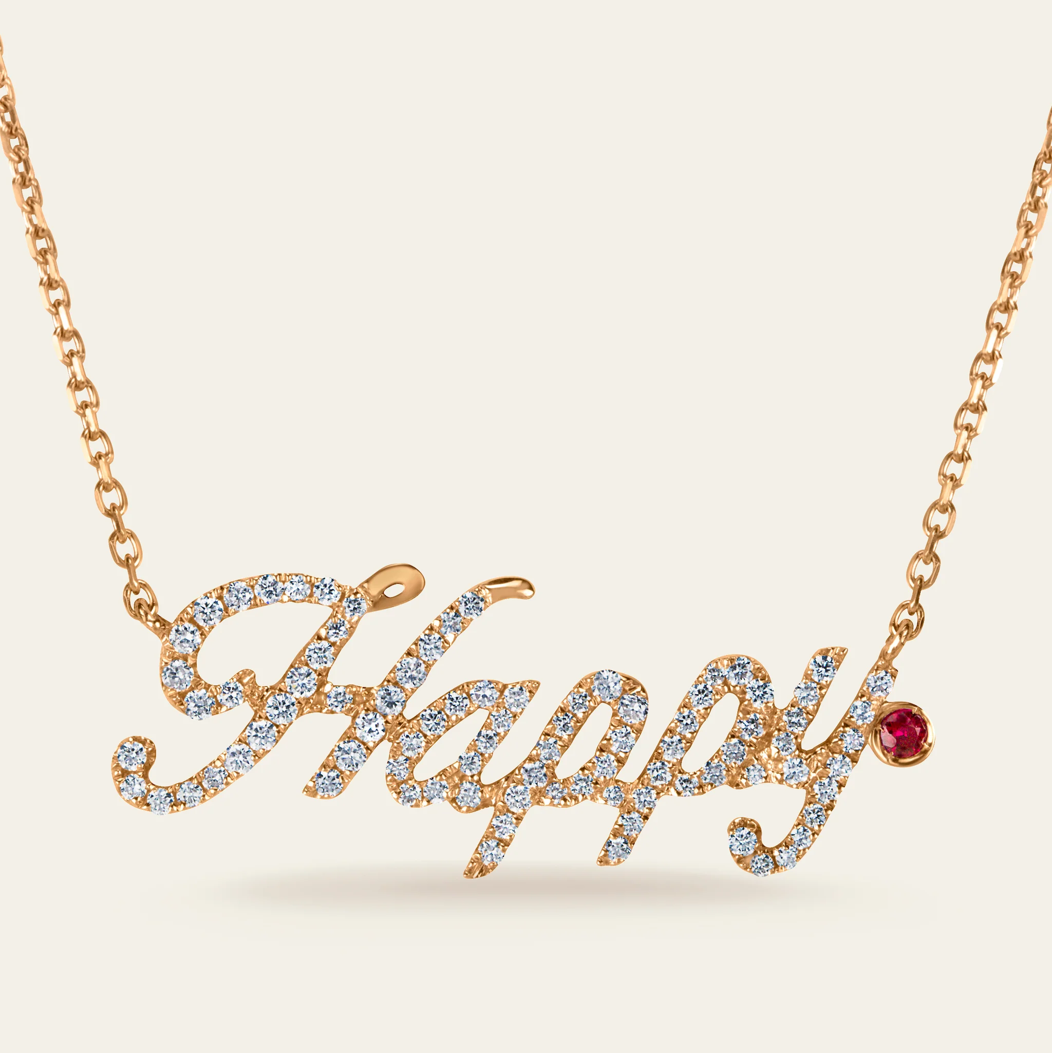 幸福の言葉を刻んだダイヤモンド・ジュエリー 18KWG 詳細