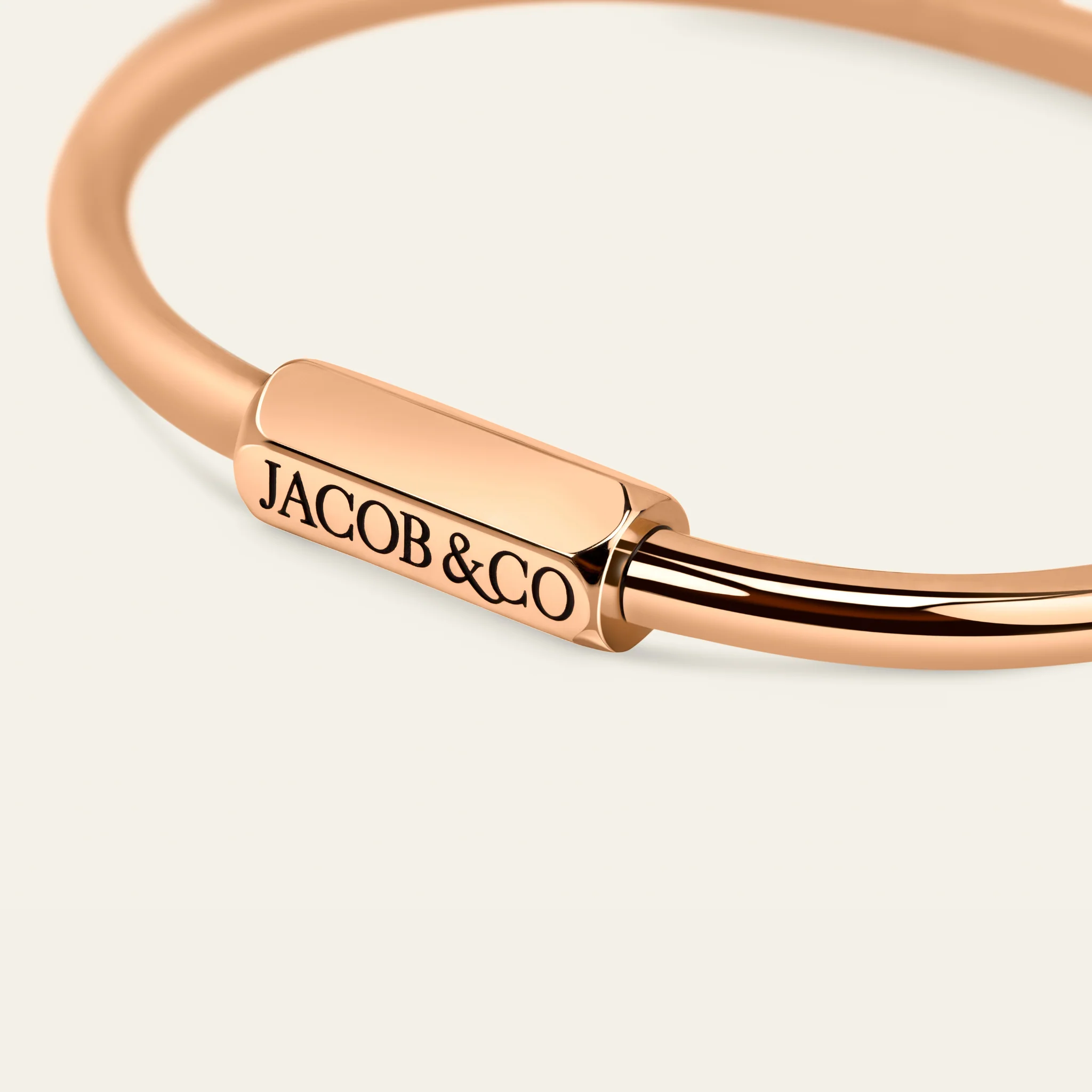 ジェイコブ カラビンロック ブレスレット 18KRG 手元コーディネート