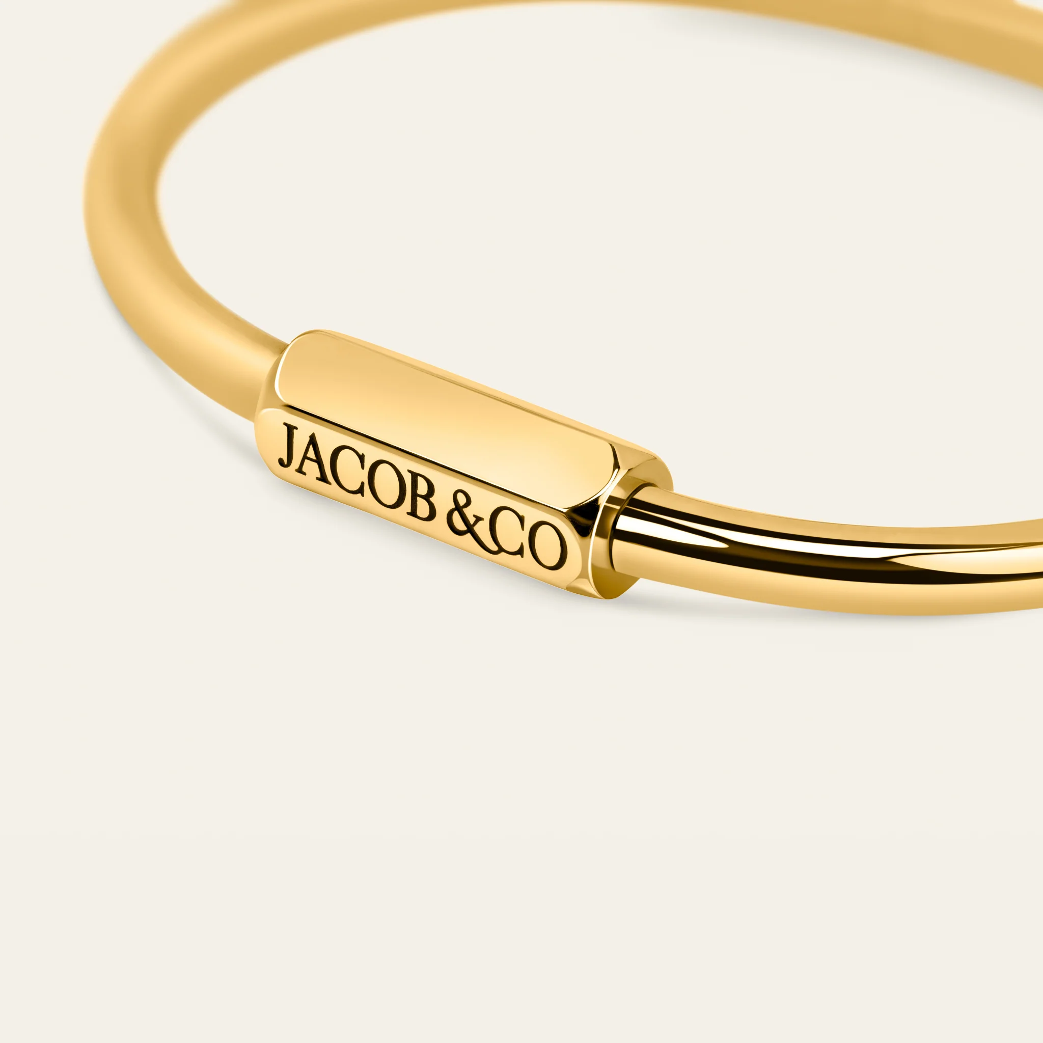 ジェイコブ カラビンロック ブレスレット 18KYG 手元コーディネート